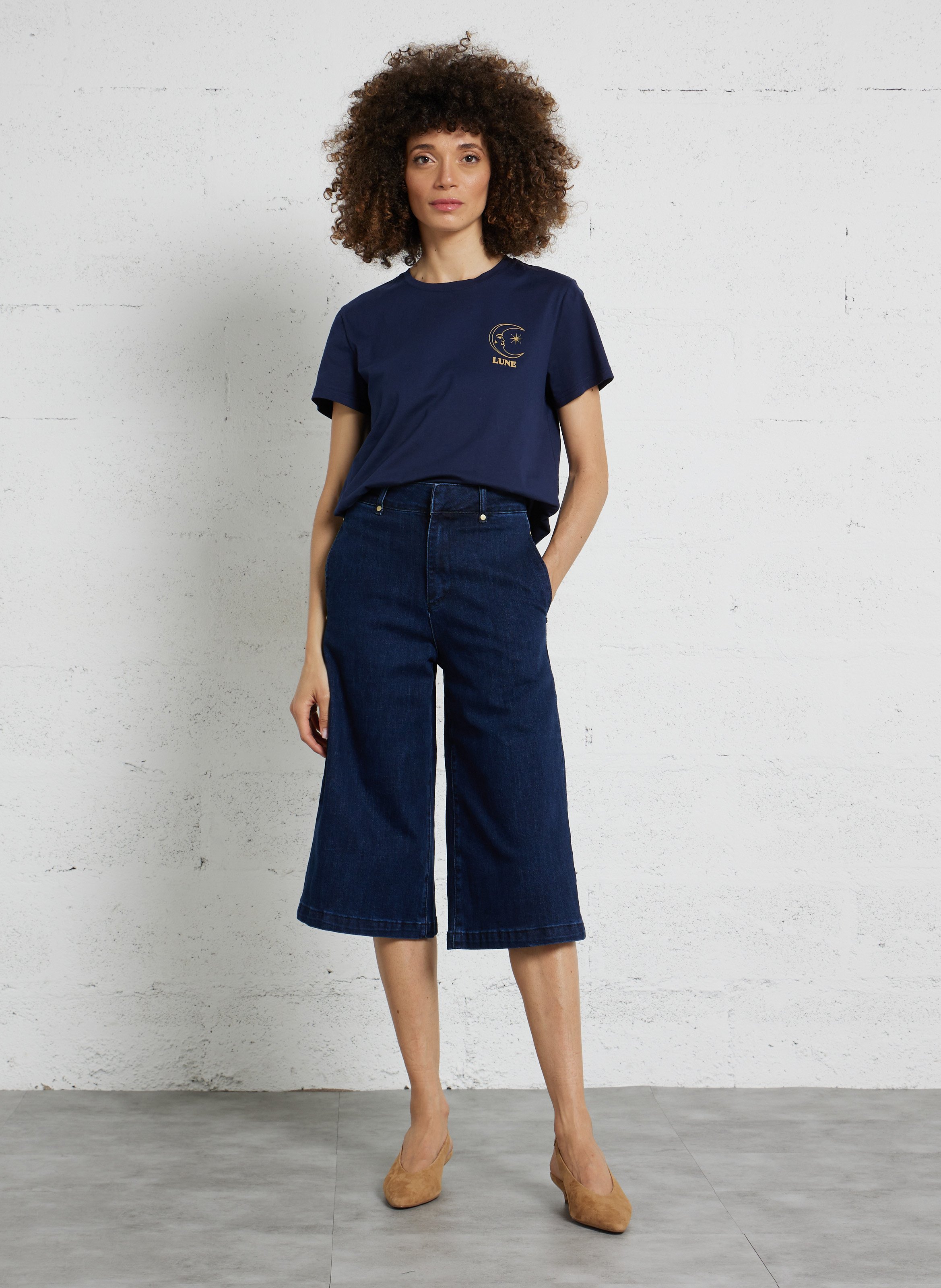 Gerade geschnittene Bermudashorts aus Baumwoll-Mix LA PETITE ETOILE Blau