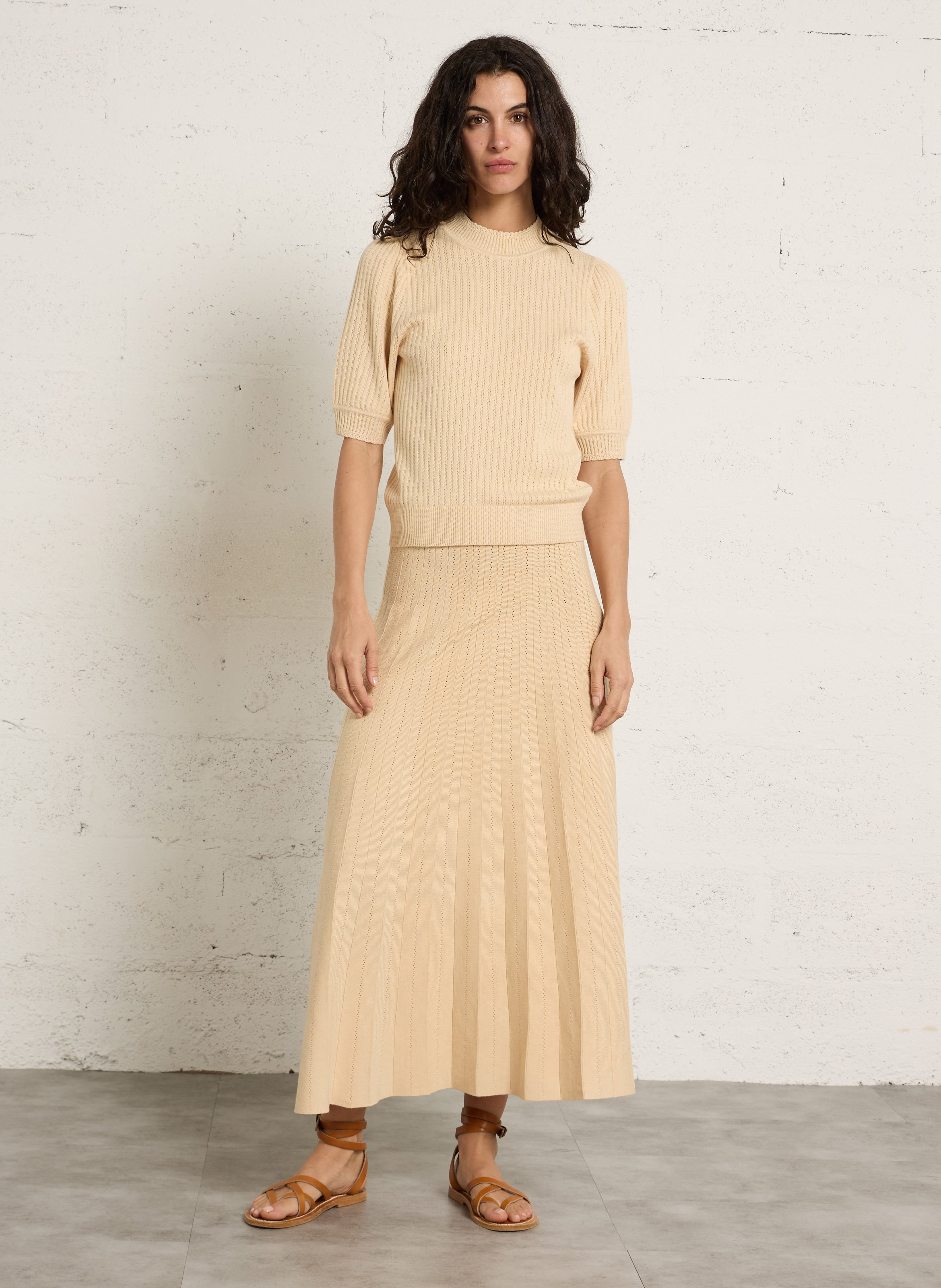 Gerader Pullover mit Stehkragen in Uni-Farbe PETITE MENDIGOTE Blau