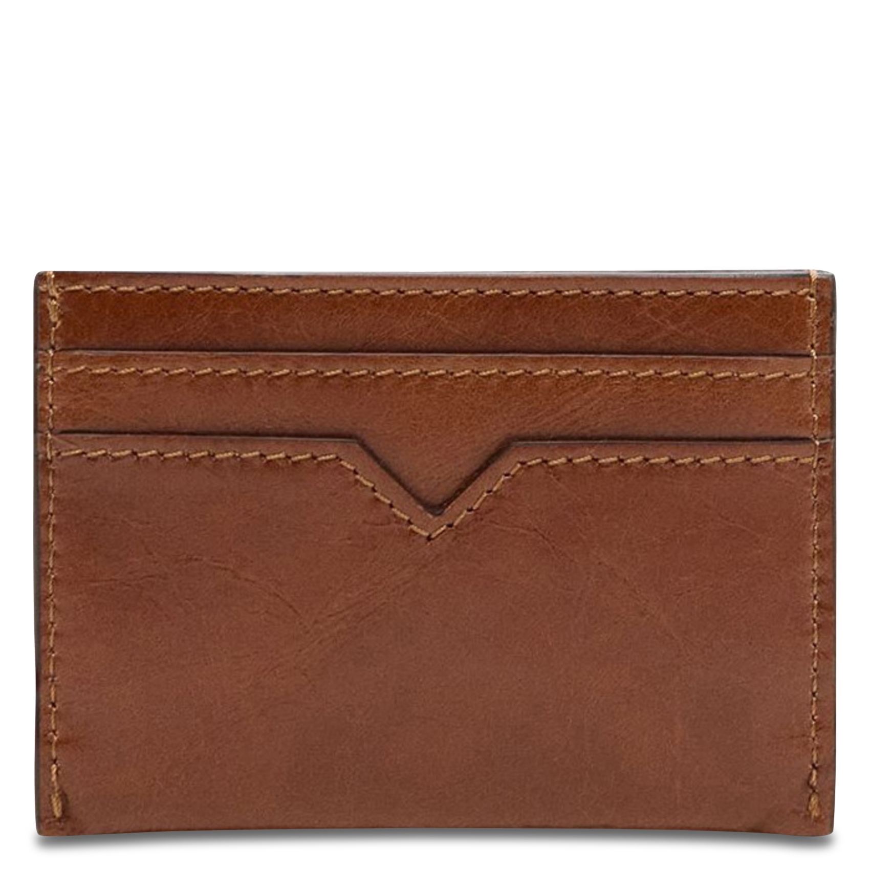 Tarjetero de piel vaqueta lisa VANESSA BRUNO Marron