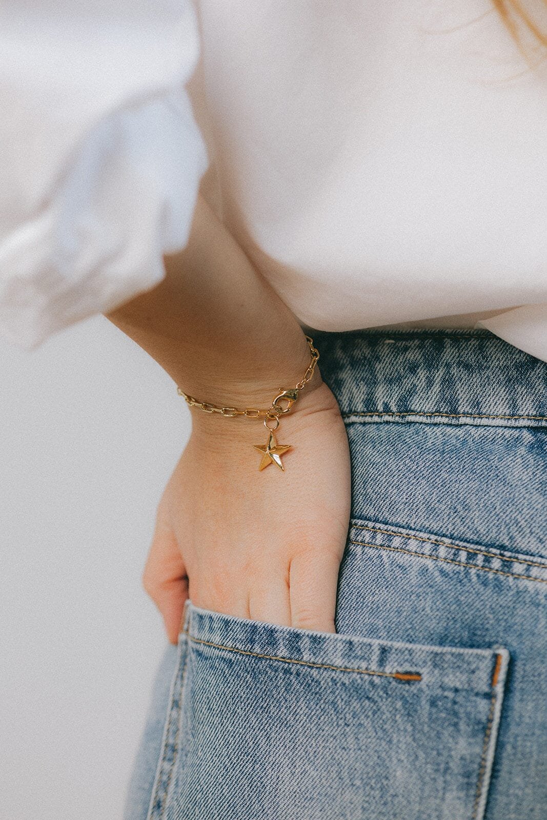 Maxi gold-plated star bracelet MONSIEUR SIMONE Silver