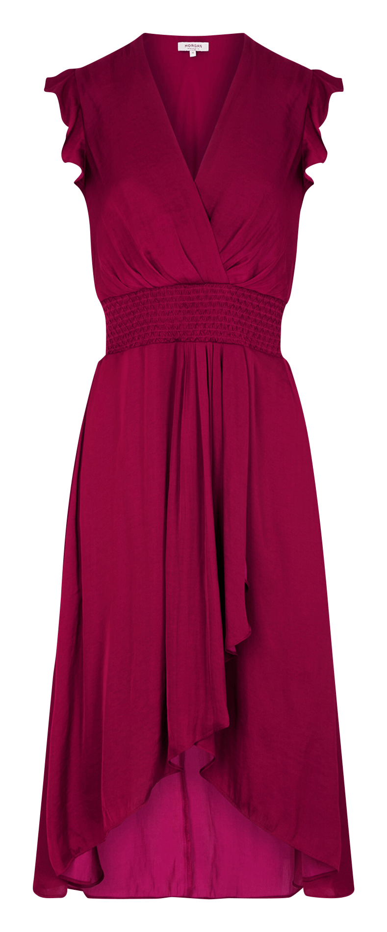 Soepelvallende, halflange jurk met overslag Violet