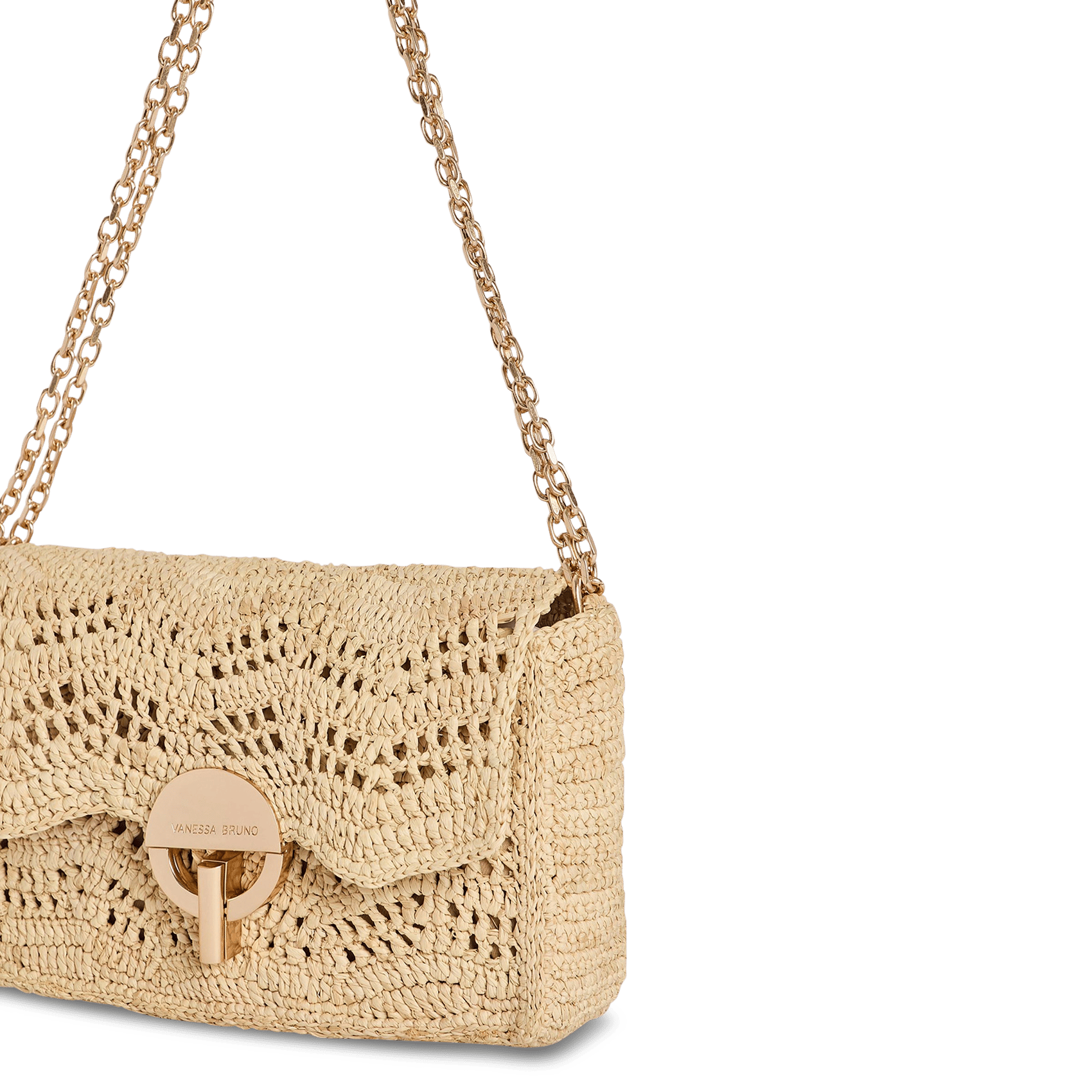 Sac porté épaule en raphia  VANESSA BRUNO Beige