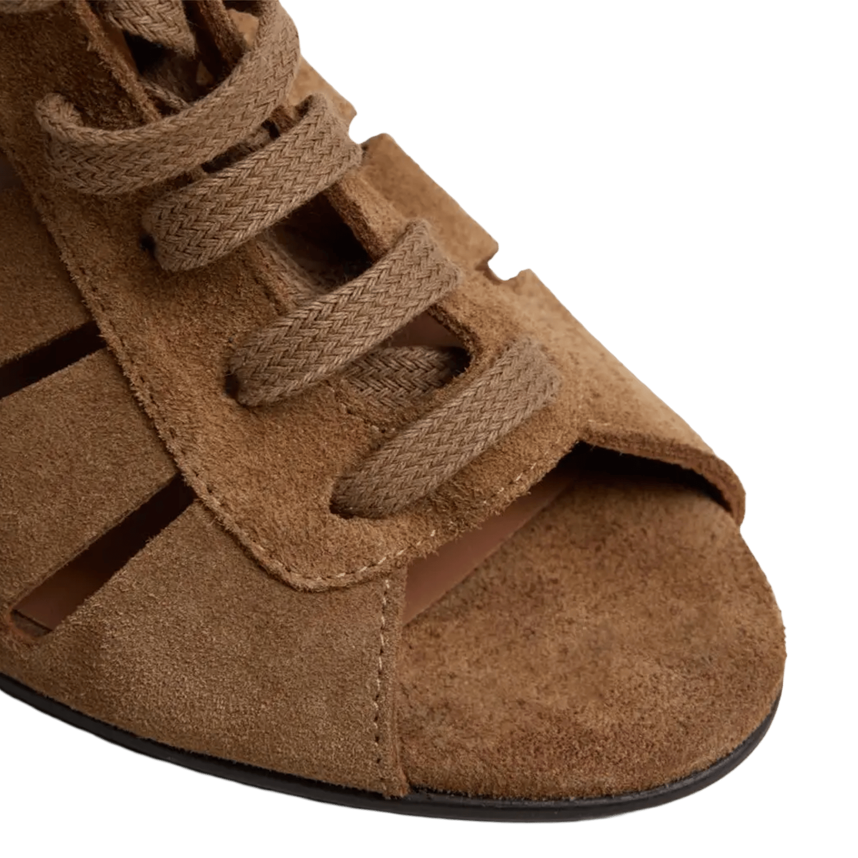 Soft leather wedge sandals JONAK Brown