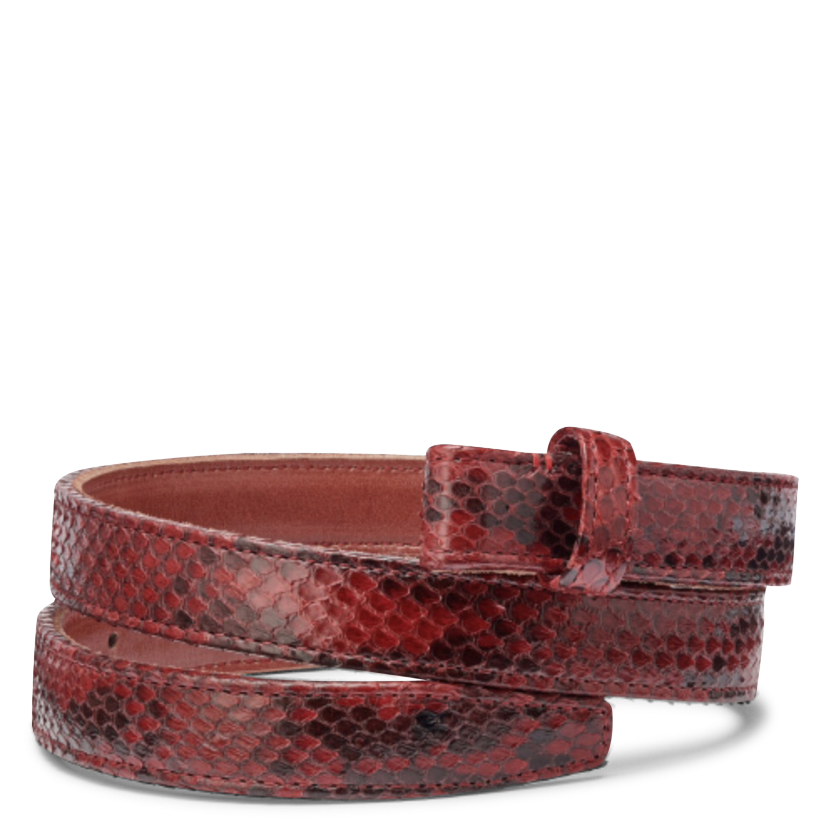 Ceinture en cuir CLARIS VIROT Rouge