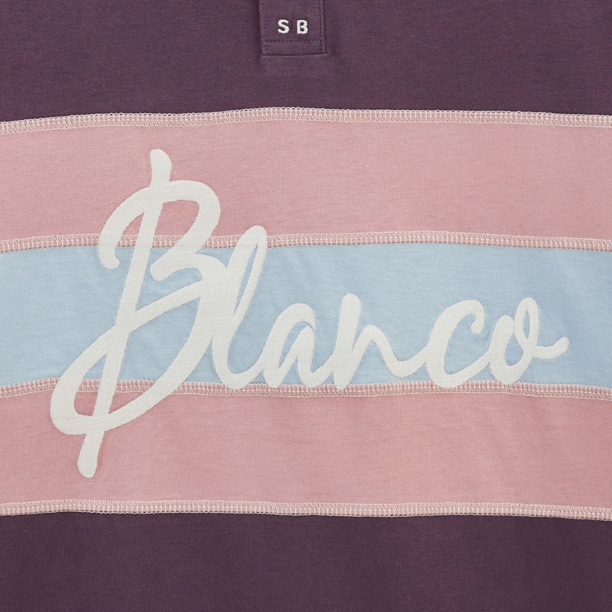 Polo manches courtes en jersey de coton coutures overlock SERGE BLANCO Violet