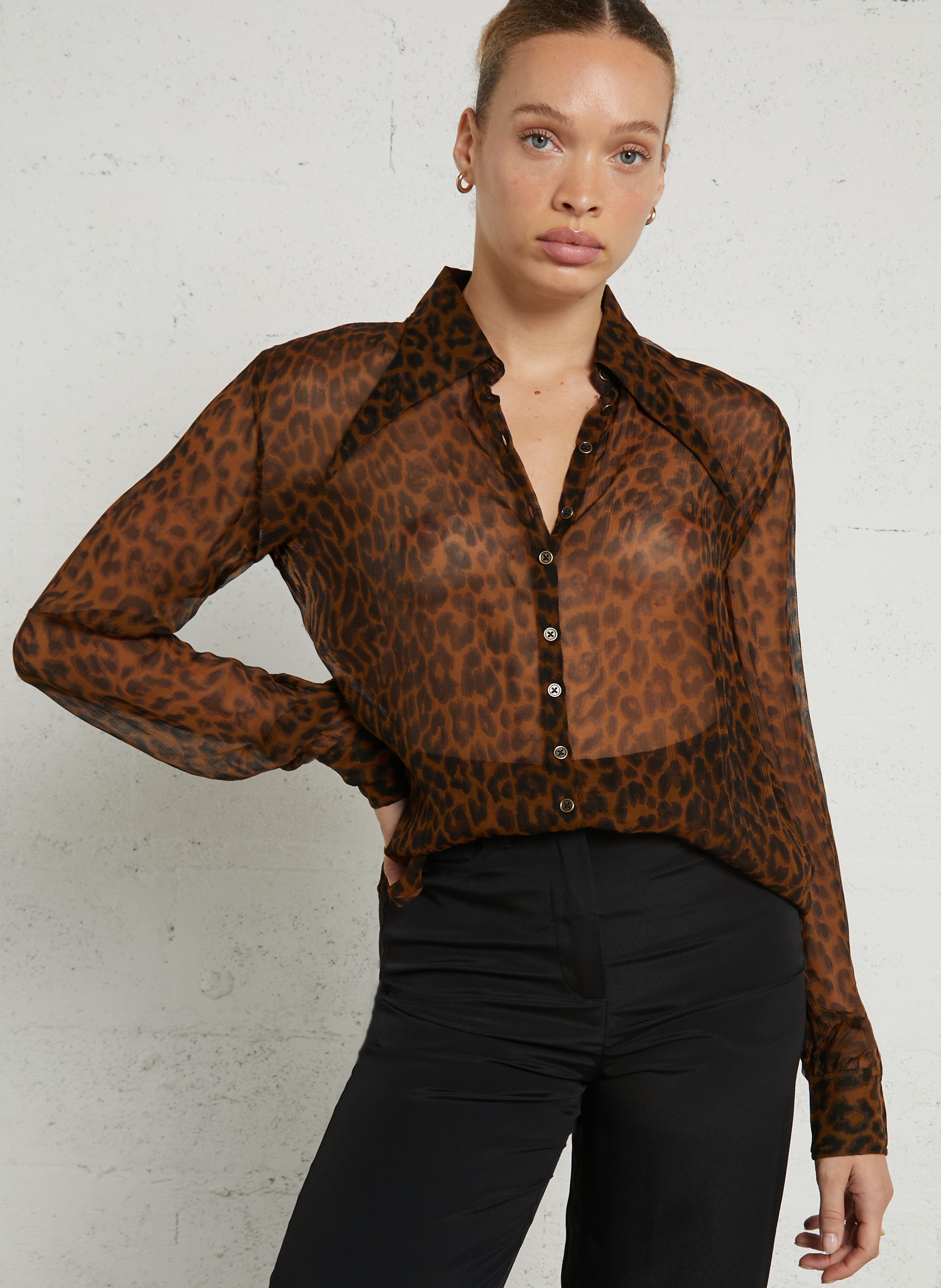 Sheer straight shirt MES DEMOISELLES Multicolored