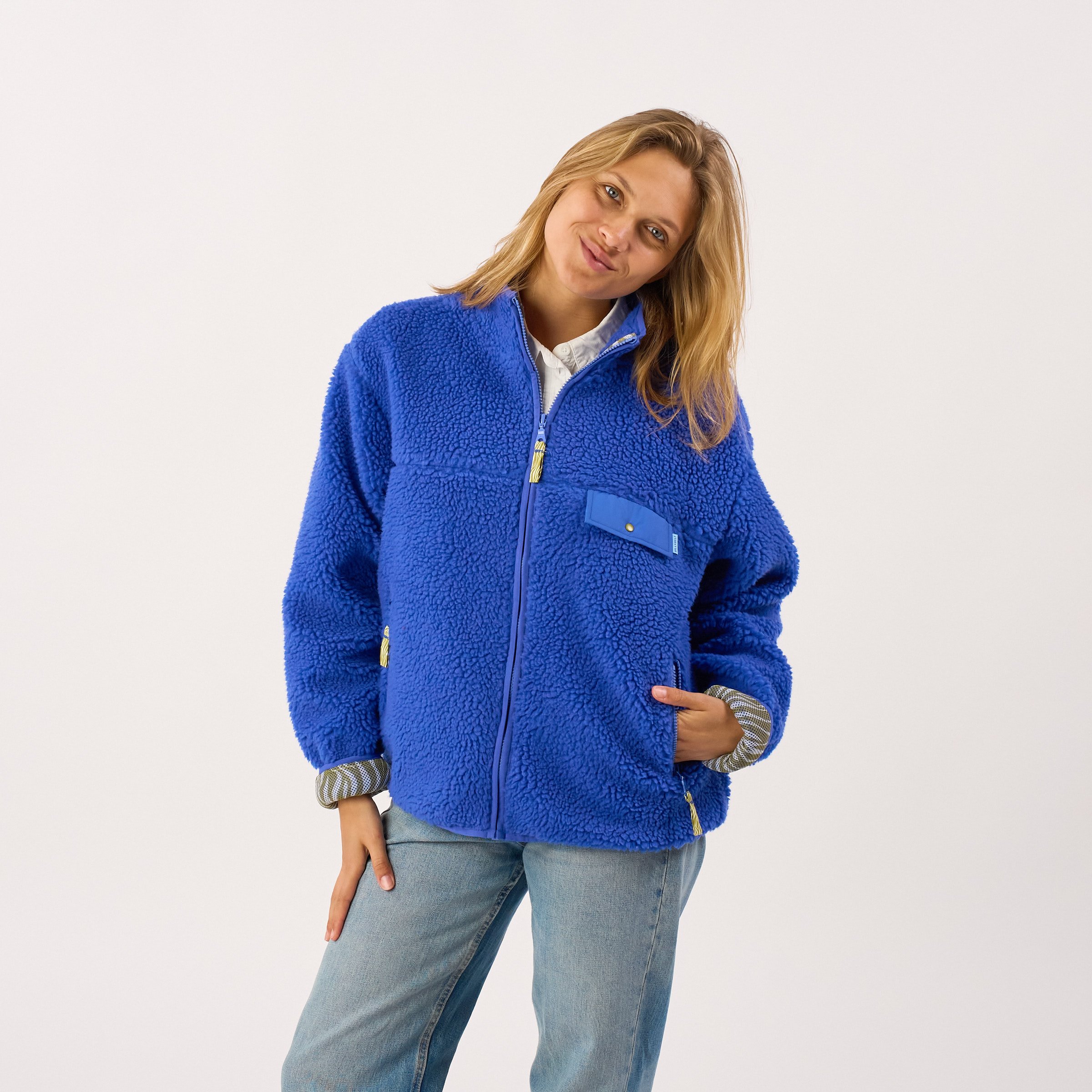 Sherpa zip-up jacket BILLYBELT Blue