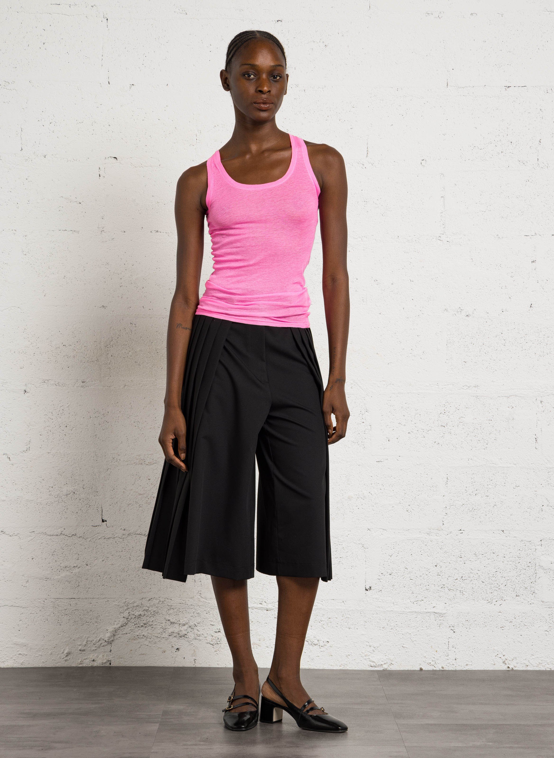 Katoenen singlet met ronde hals AMERICAN VINTAGE Roze