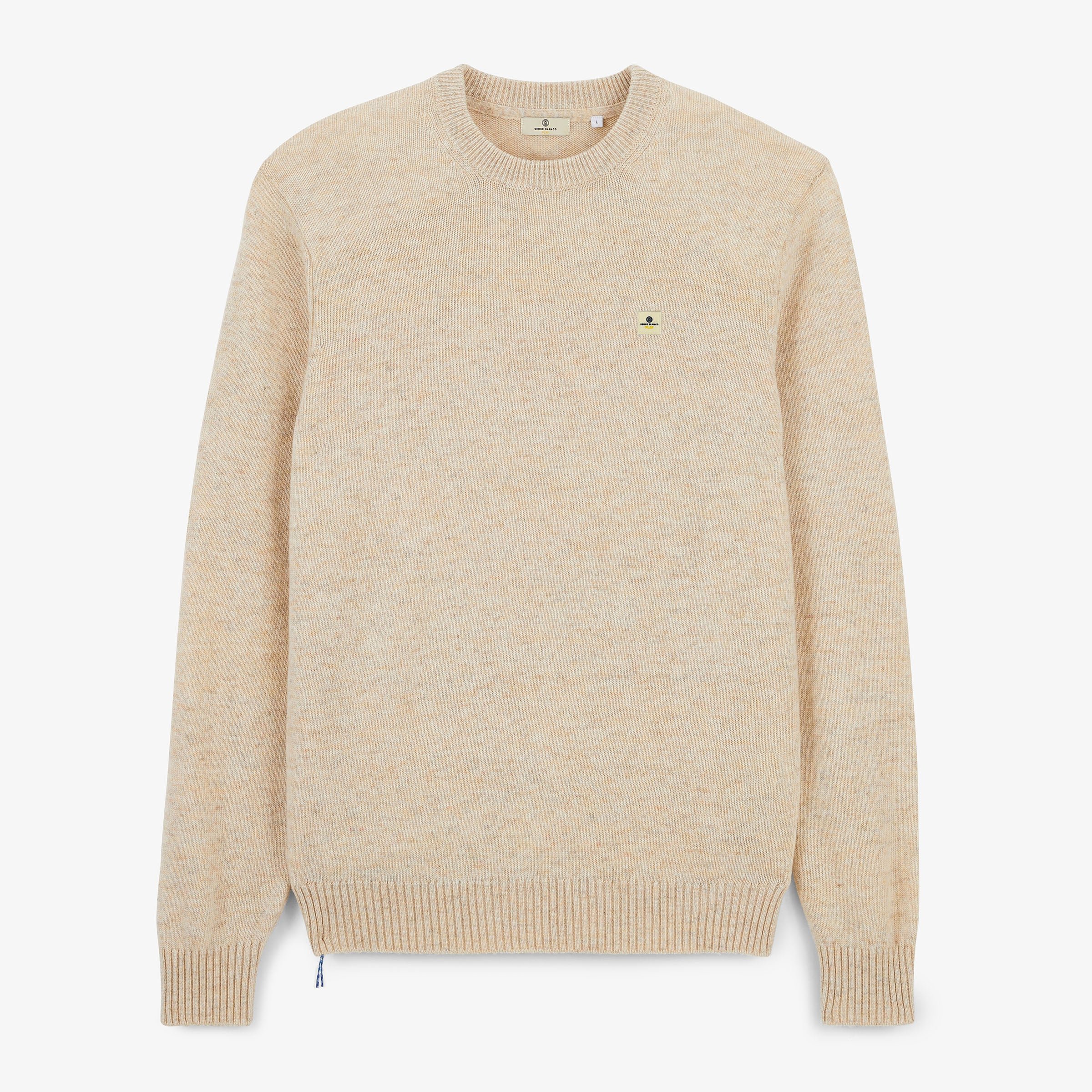 Off-white crew-neck MADANI wool sweater SBPLAY SERGE BLANCO White