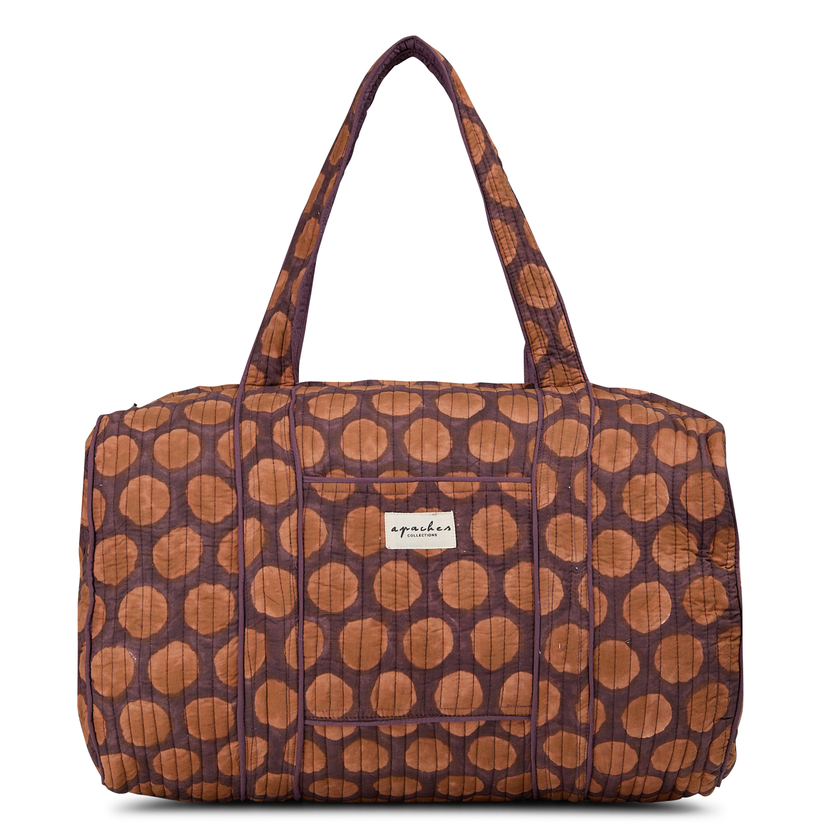 Sac weekend en coton APACHES COLLECTIONS Marron