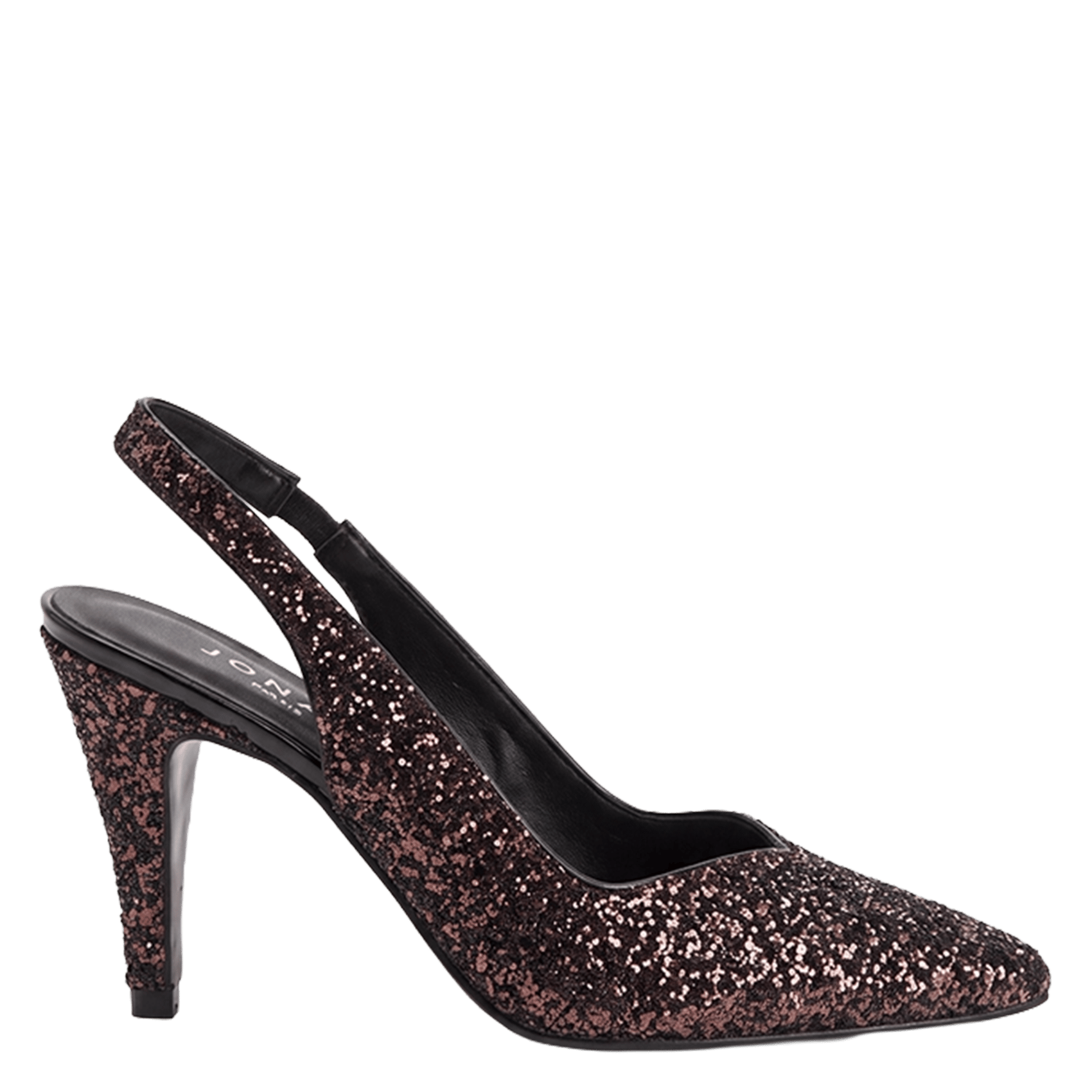 Glitter slingback pumps JONAK Brown