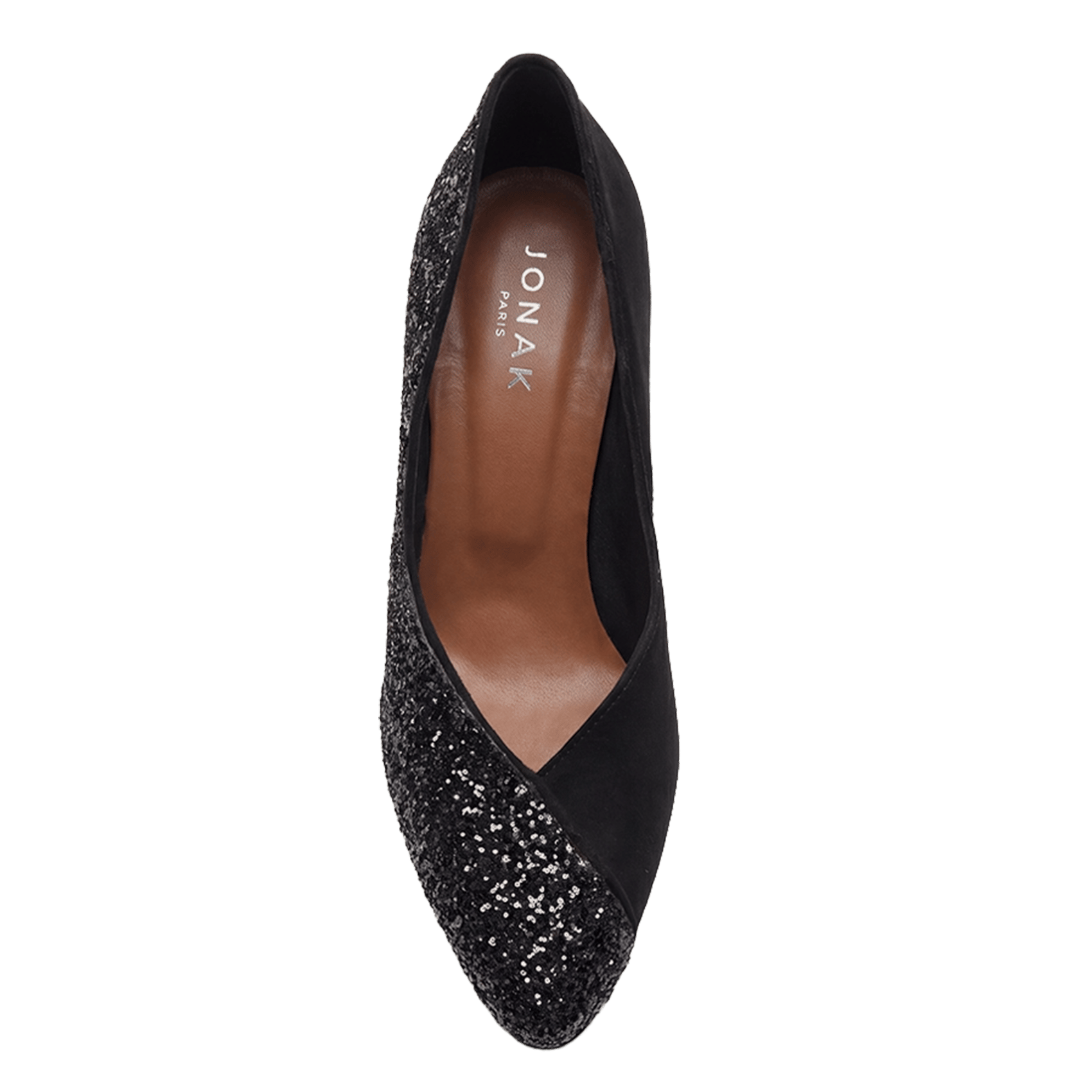 Glitterpumps met ronde neus JONAK Zwart