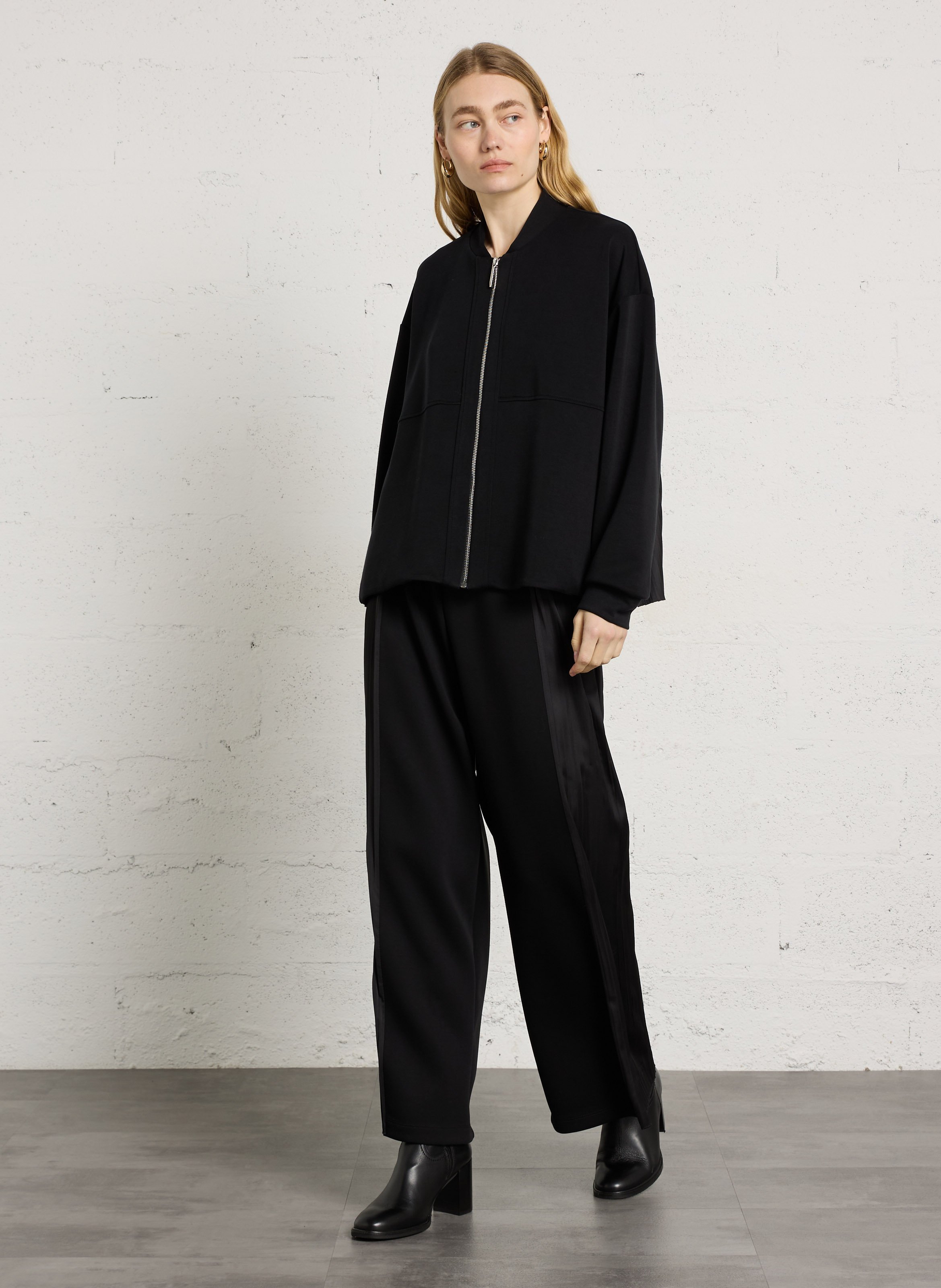 Pleated wide pants IMPERIAL Black
