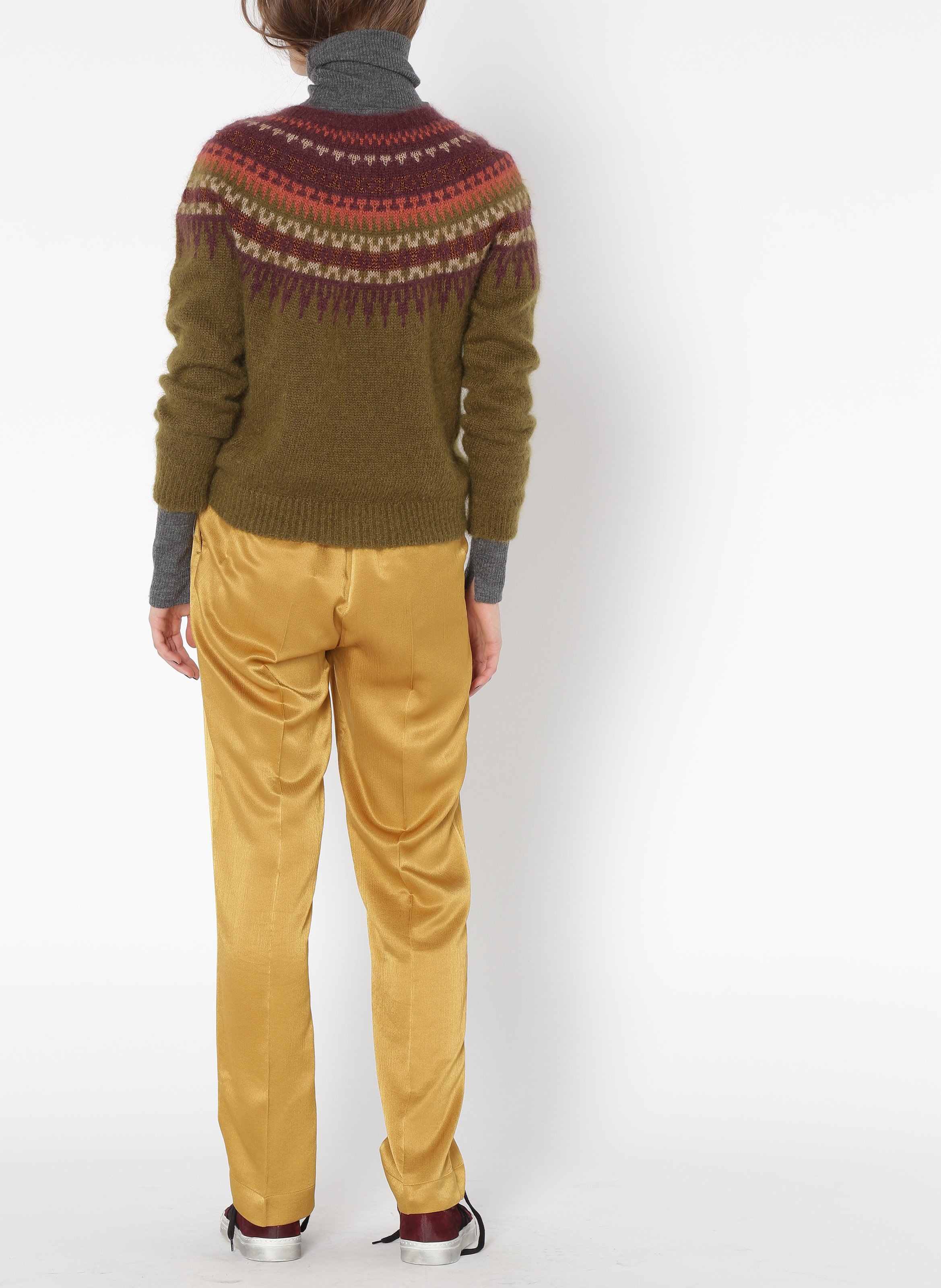 Pantalon droit fluide satiné MOMONI Gris