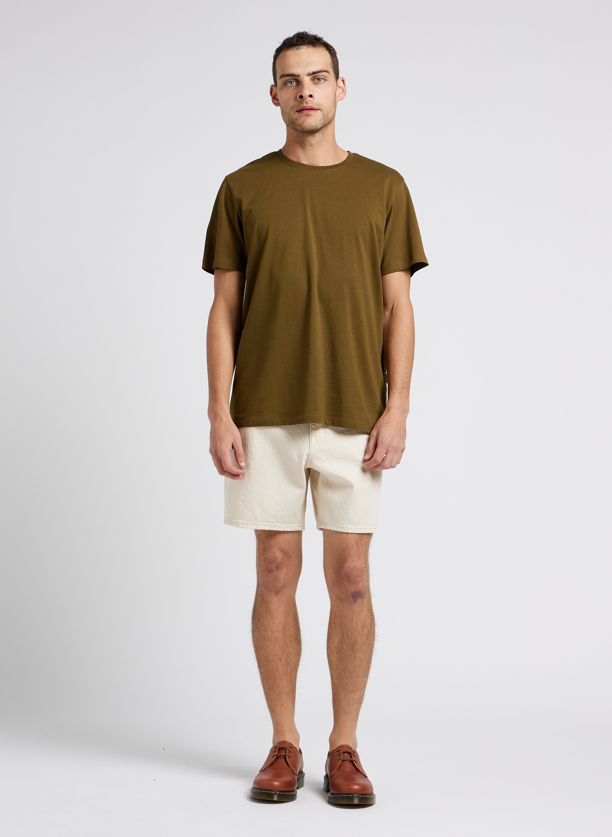 Slim-fit organic cotton shorts SELECTED Beige