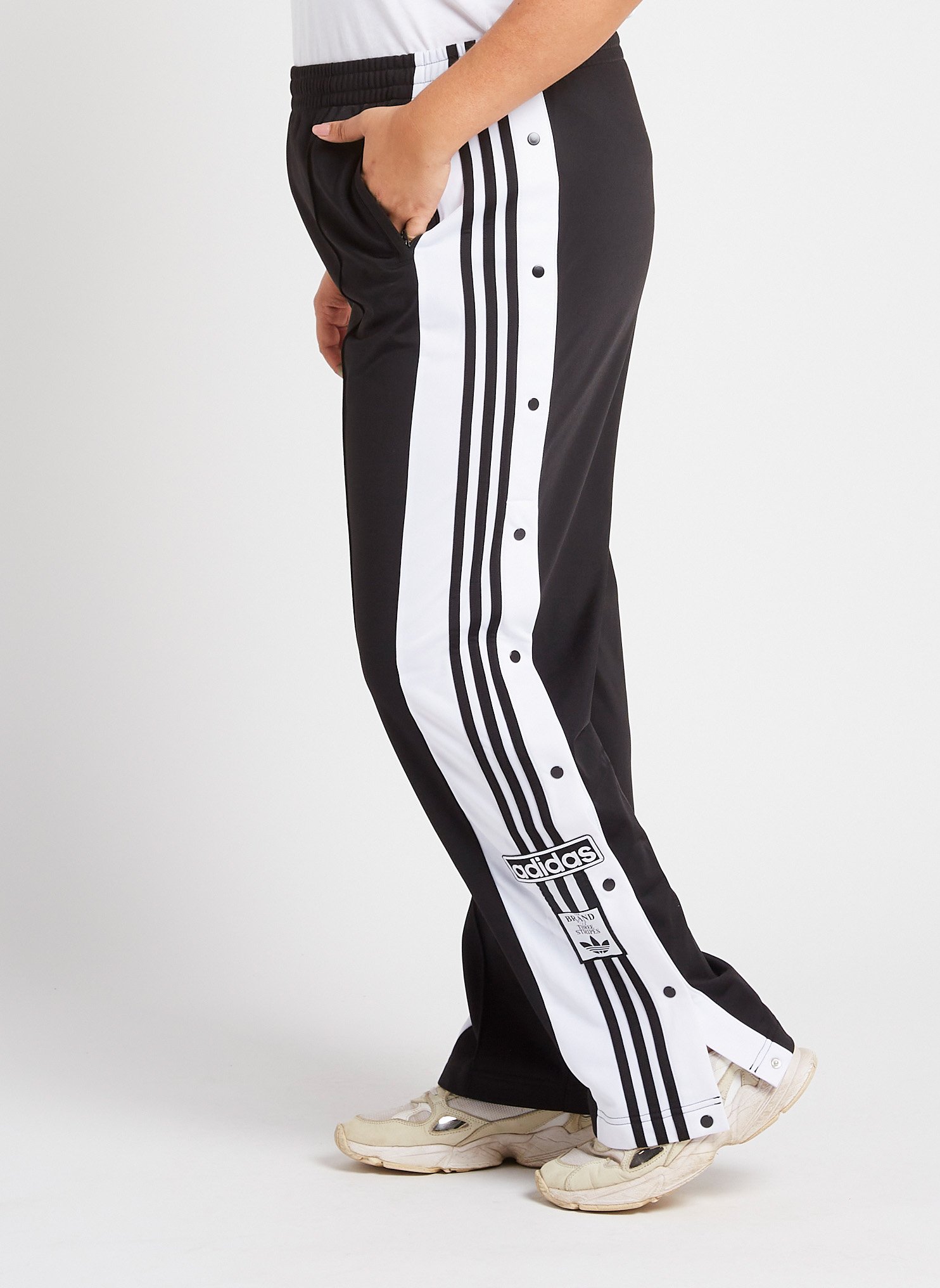 Straight-leg recycled fibre track pants ADIDAS Black