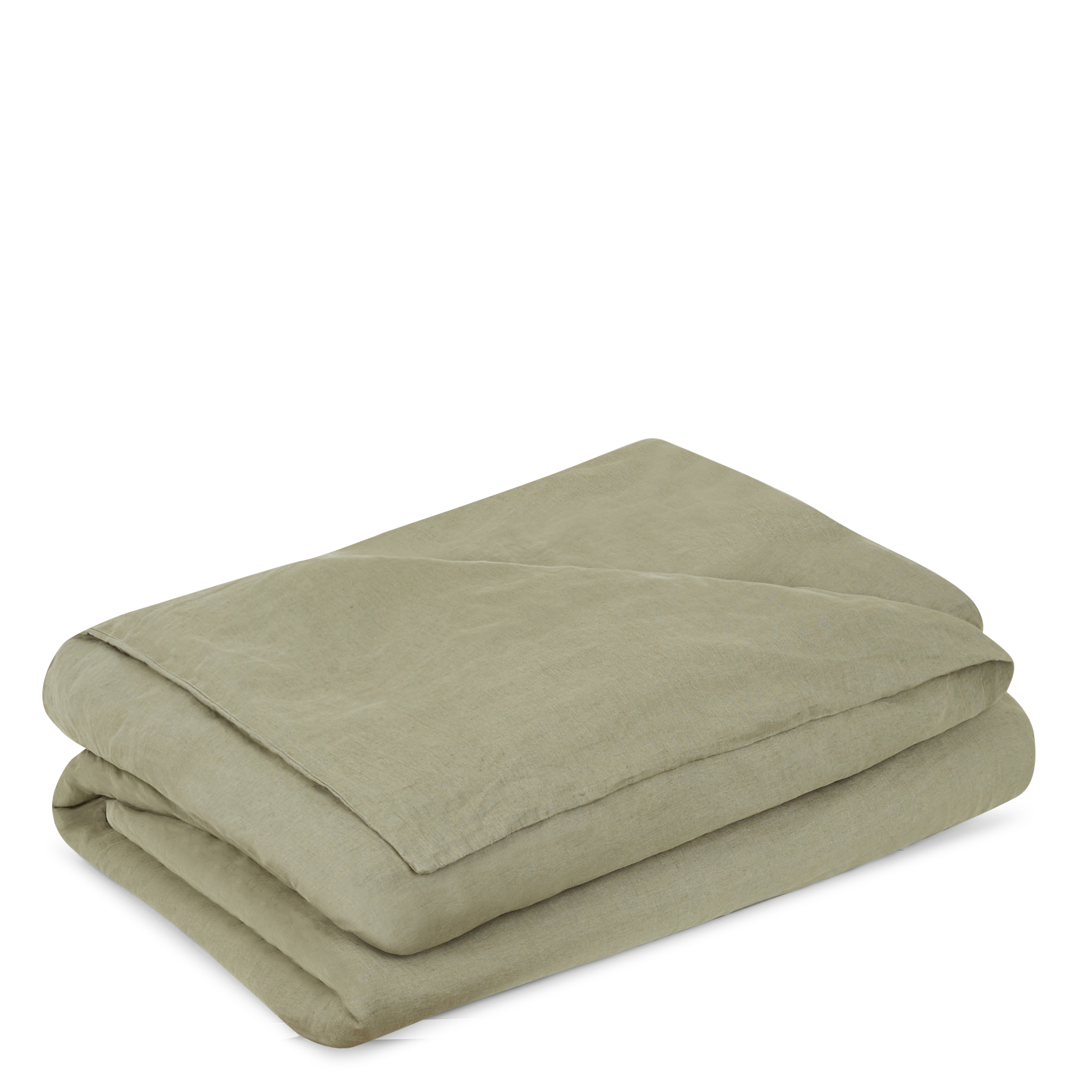 Bettbezug aus gewaschenem Leinen HC LIN Kaki