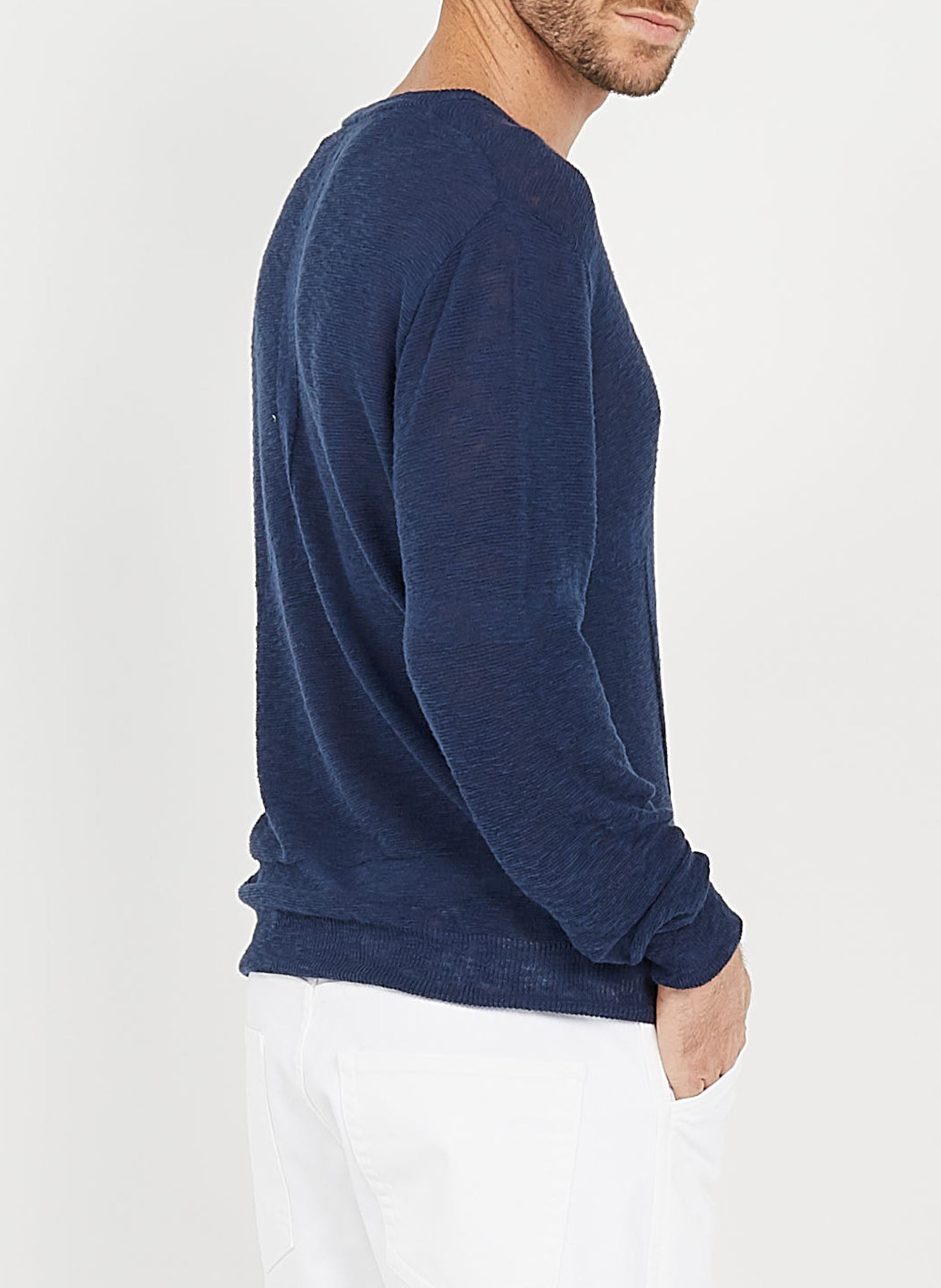 Katoenen trui met ronde hals HOMECORE Blauw