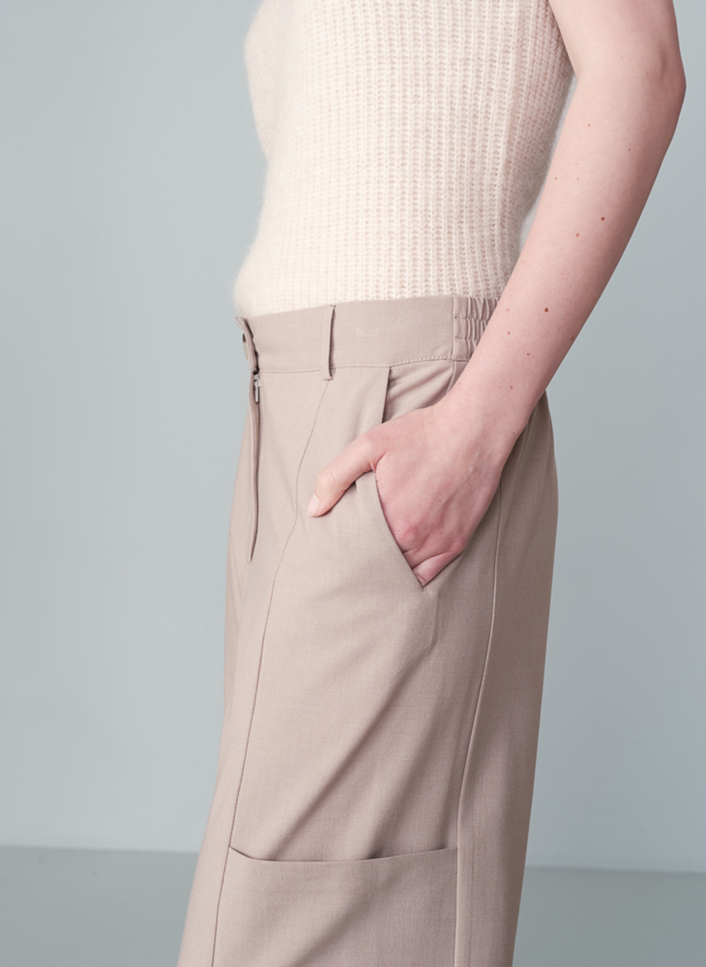 Wijde broek GRACE ET MILA Beige
