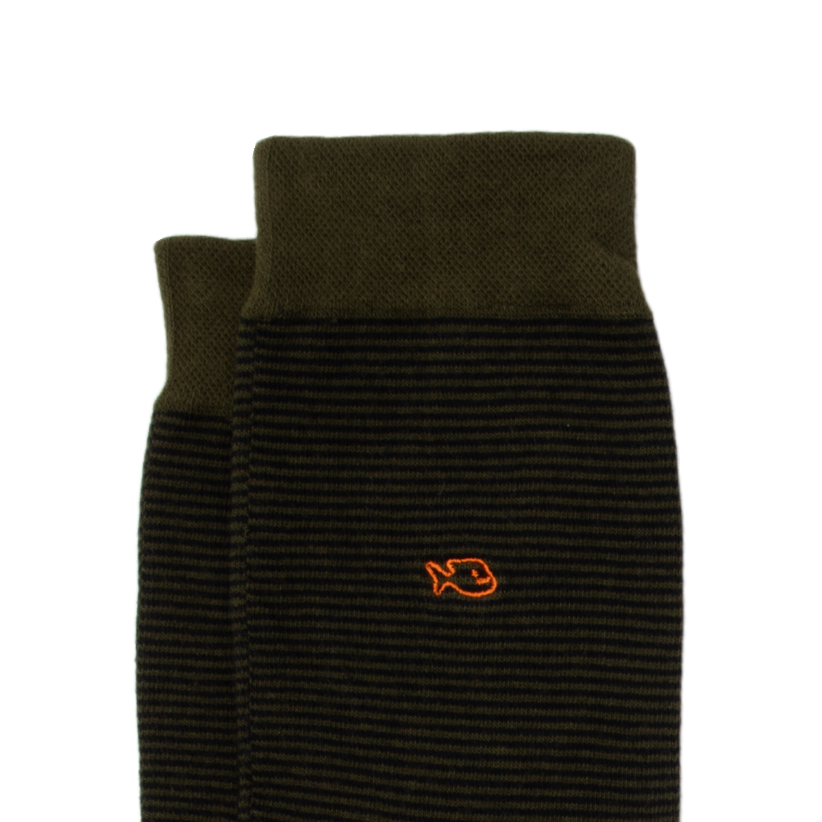 Striped combed cotton socks BILLYBELT Khaki