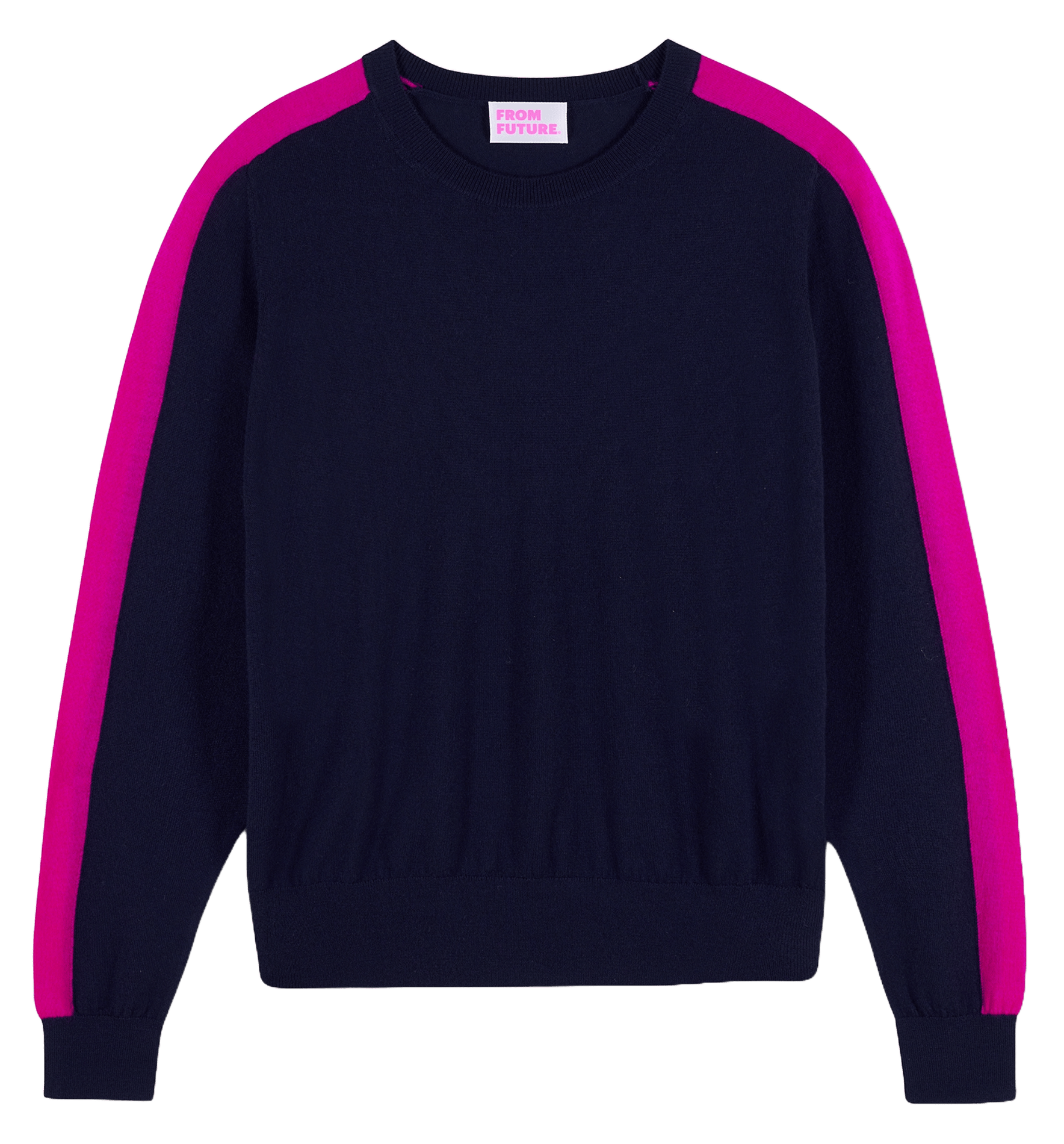 Pull court manches longues en laine FROM FUTURE Bleu