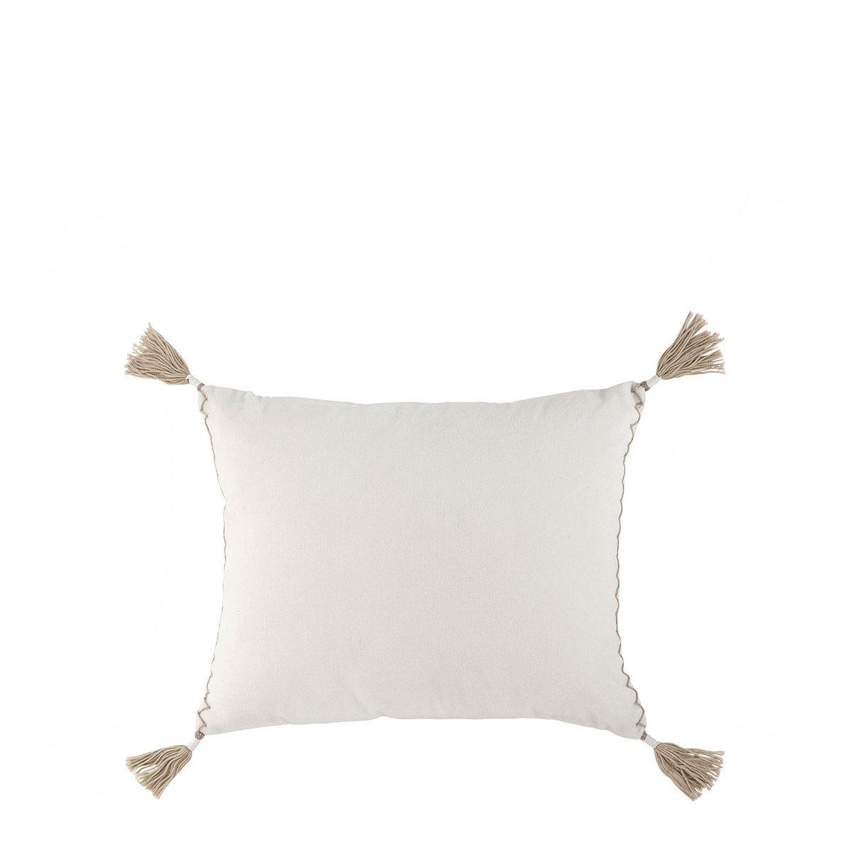 Mattéo cotton velvet cushion cover BLANC D'IVOIRE White