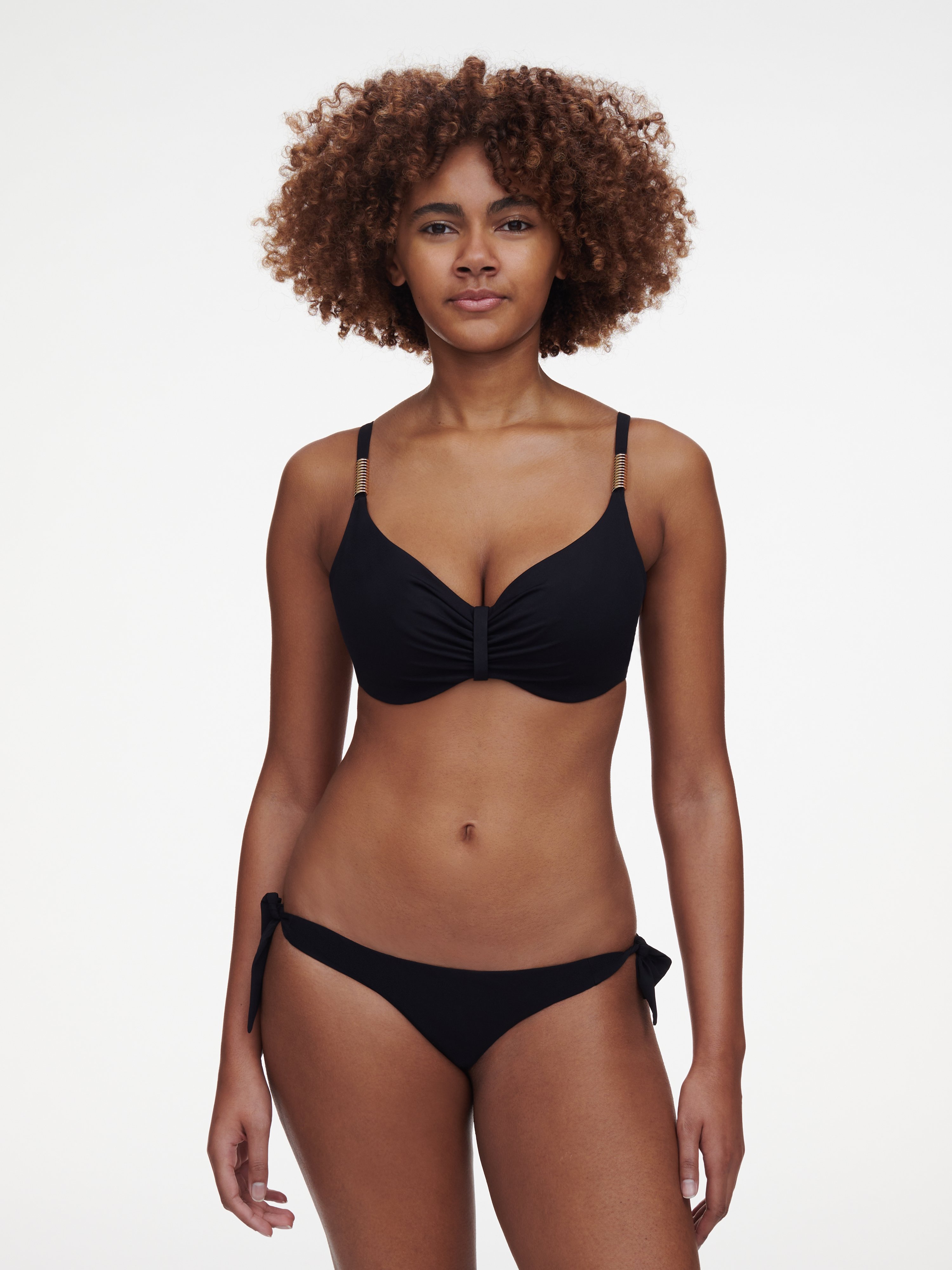 Underwired balconette bikini top CHANTELLE Black