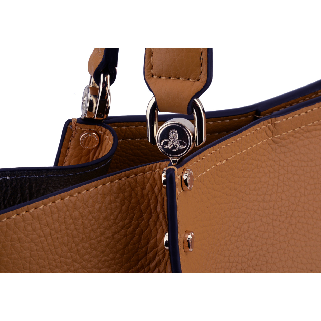 Billy L leather bag  POURCHET Golden