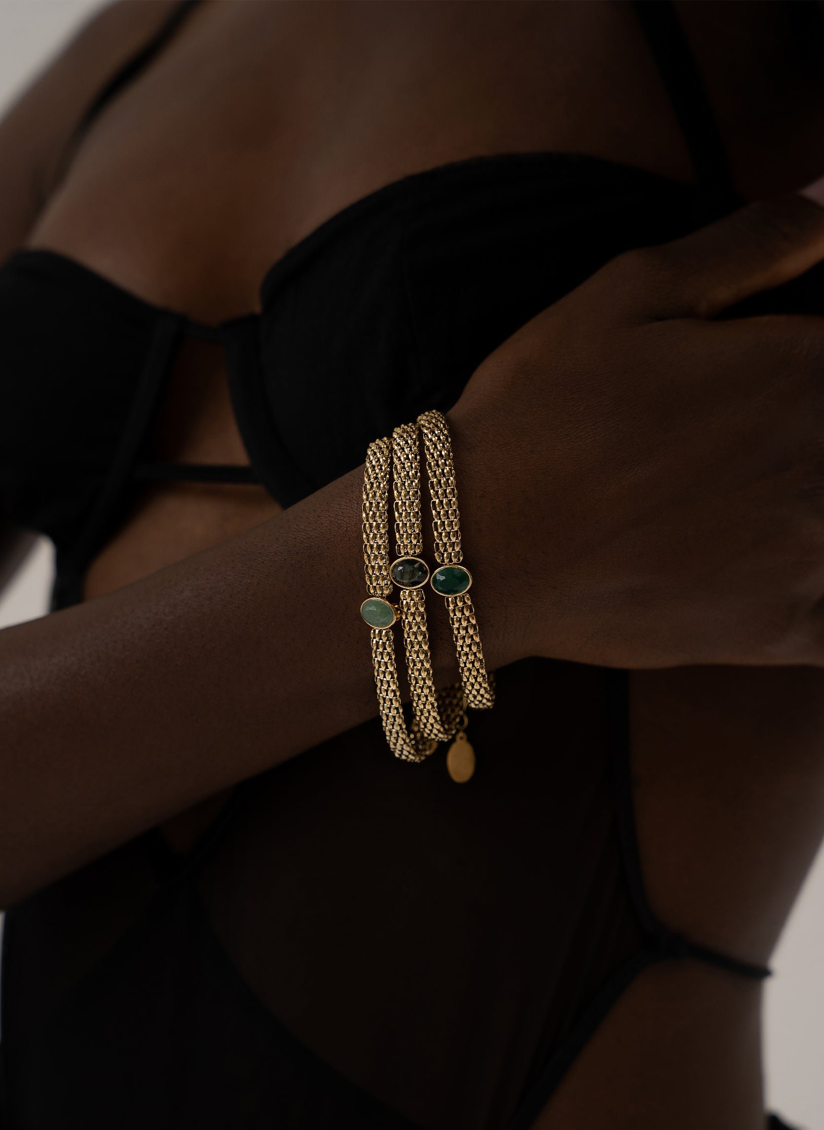 Chain bracelet Jupiter AEC Paris Green