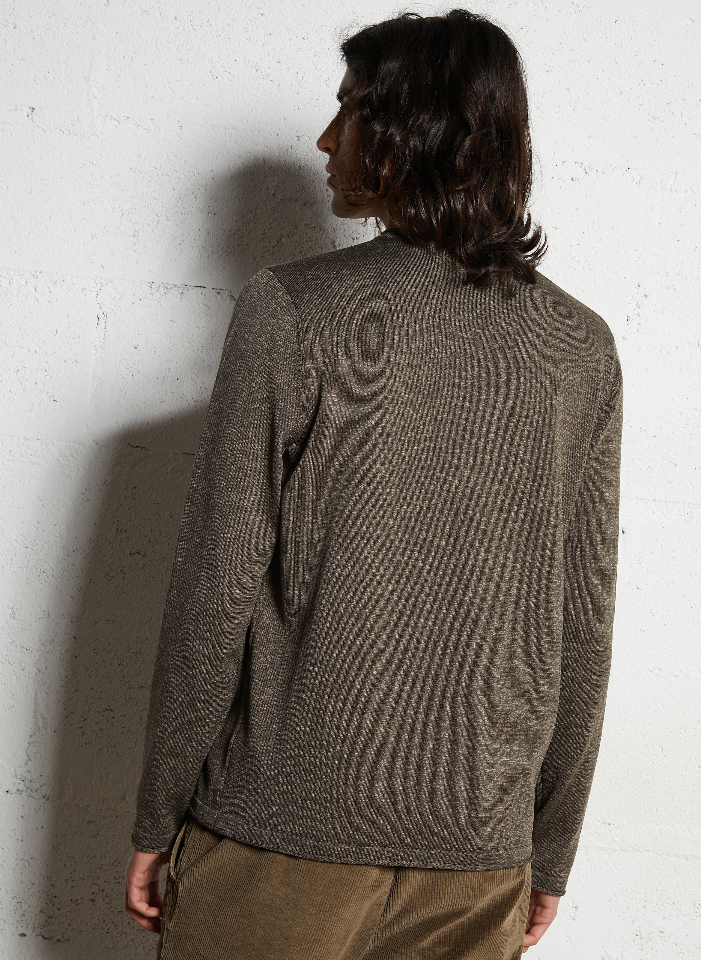 Straight-cut knit sweater IKKS Khaki