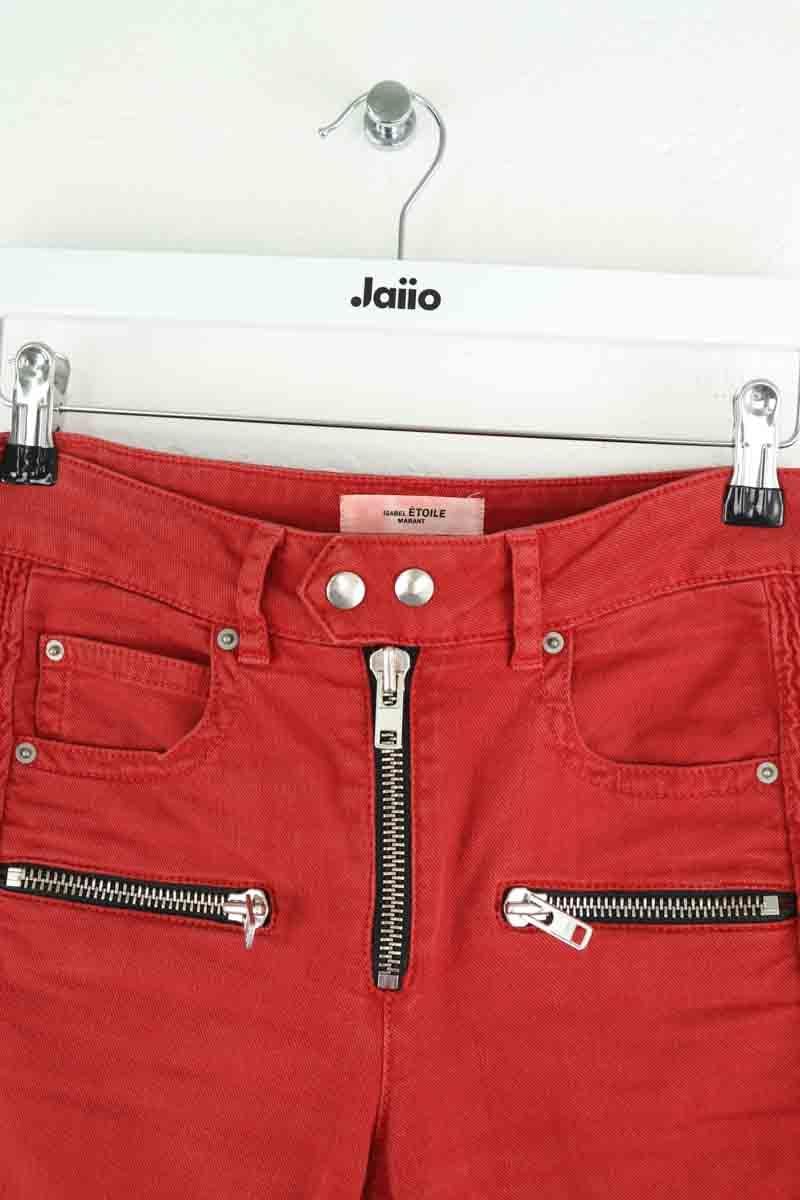 Cotton skinny jeans ISABEL MARANT ÉTOILE - SECONDE MAIN Red