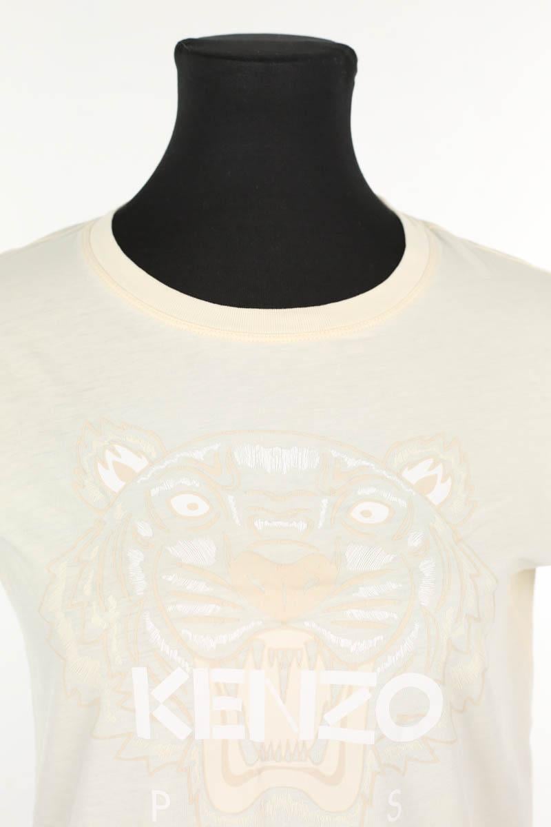 Cotton T-shirt KENZO - SECONDE MAIN Beige