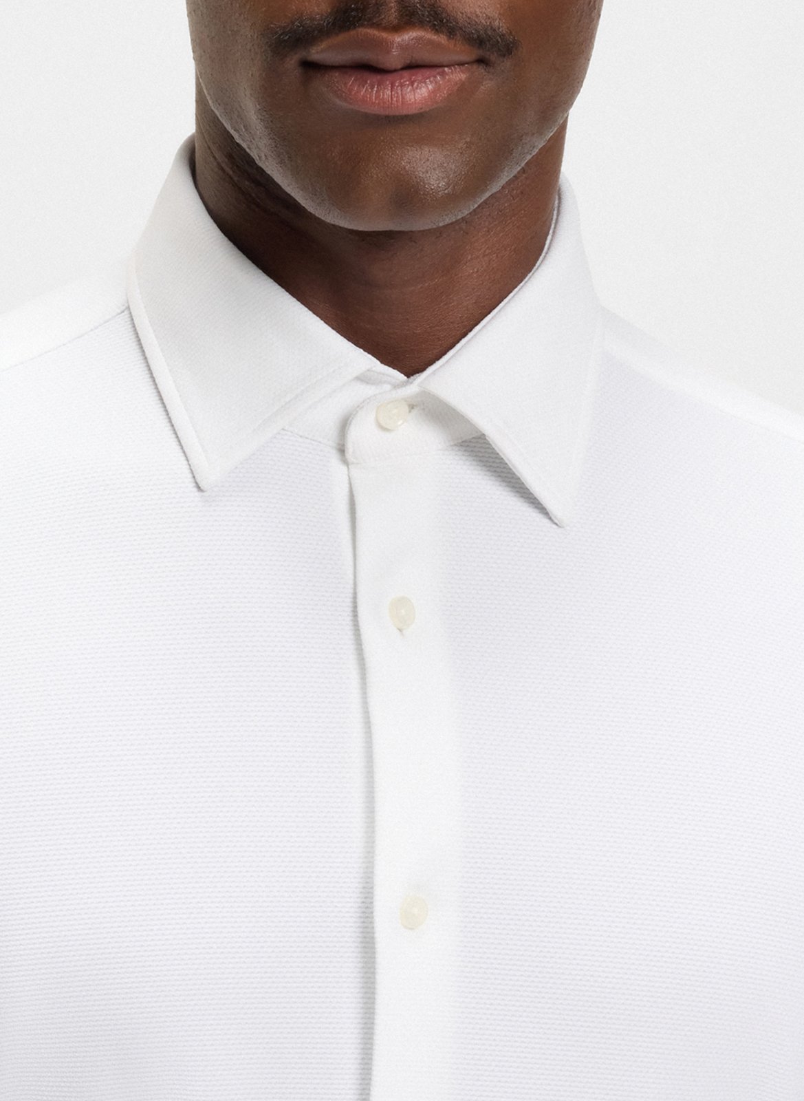 Slim-fit shirt with classic collar BOSS White