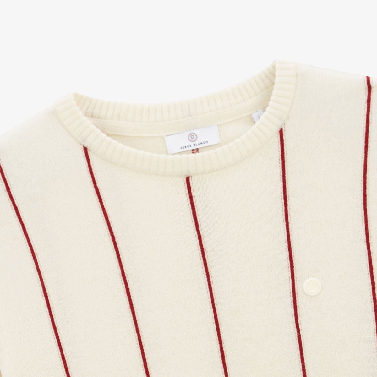 Rib-knit straight sweater SERGE BLANCO White