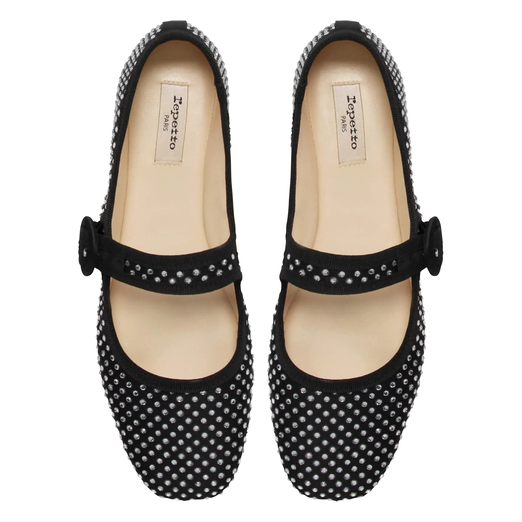 Ballerina's met stras REPETTO Zwart