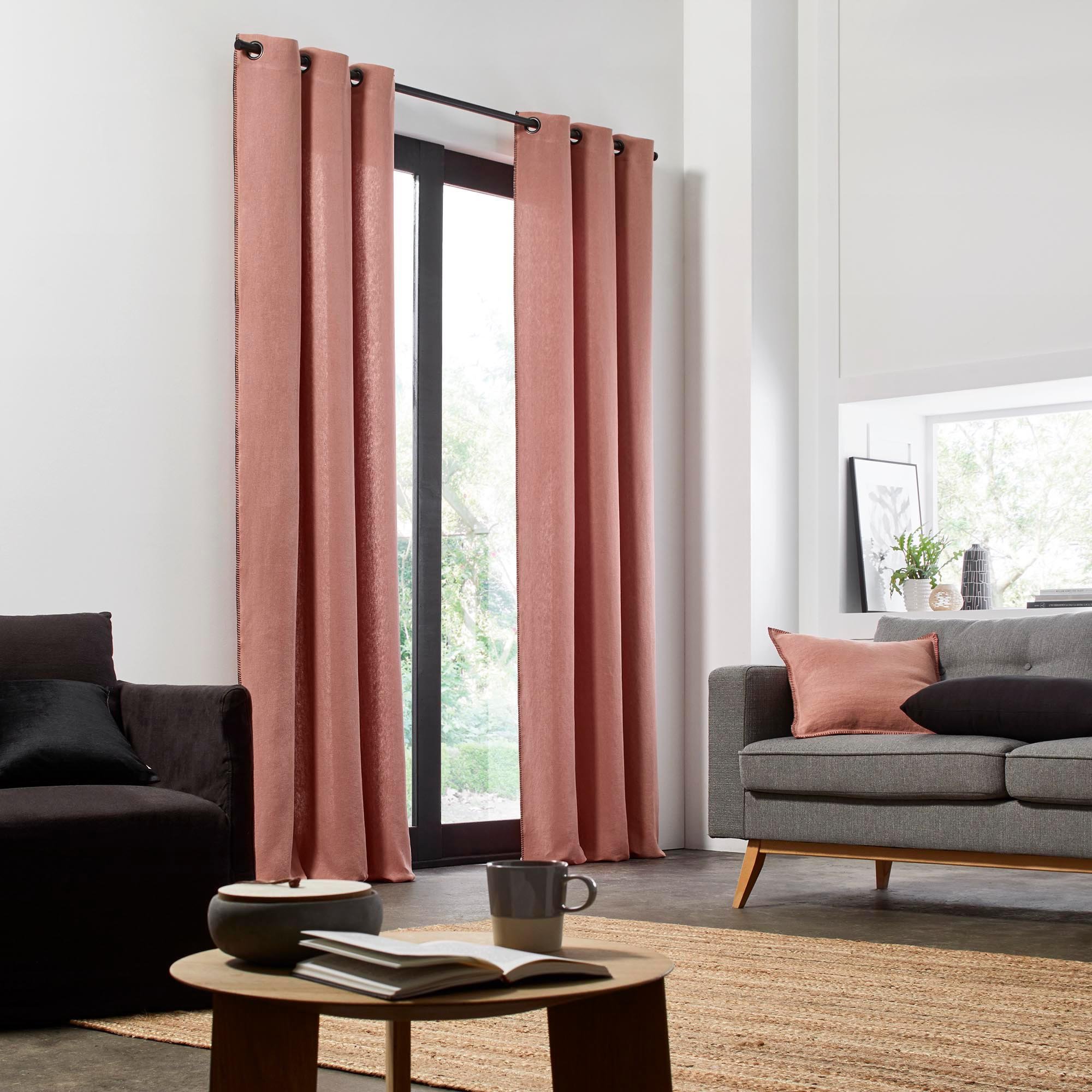 Curtain with black eyelets MADURA