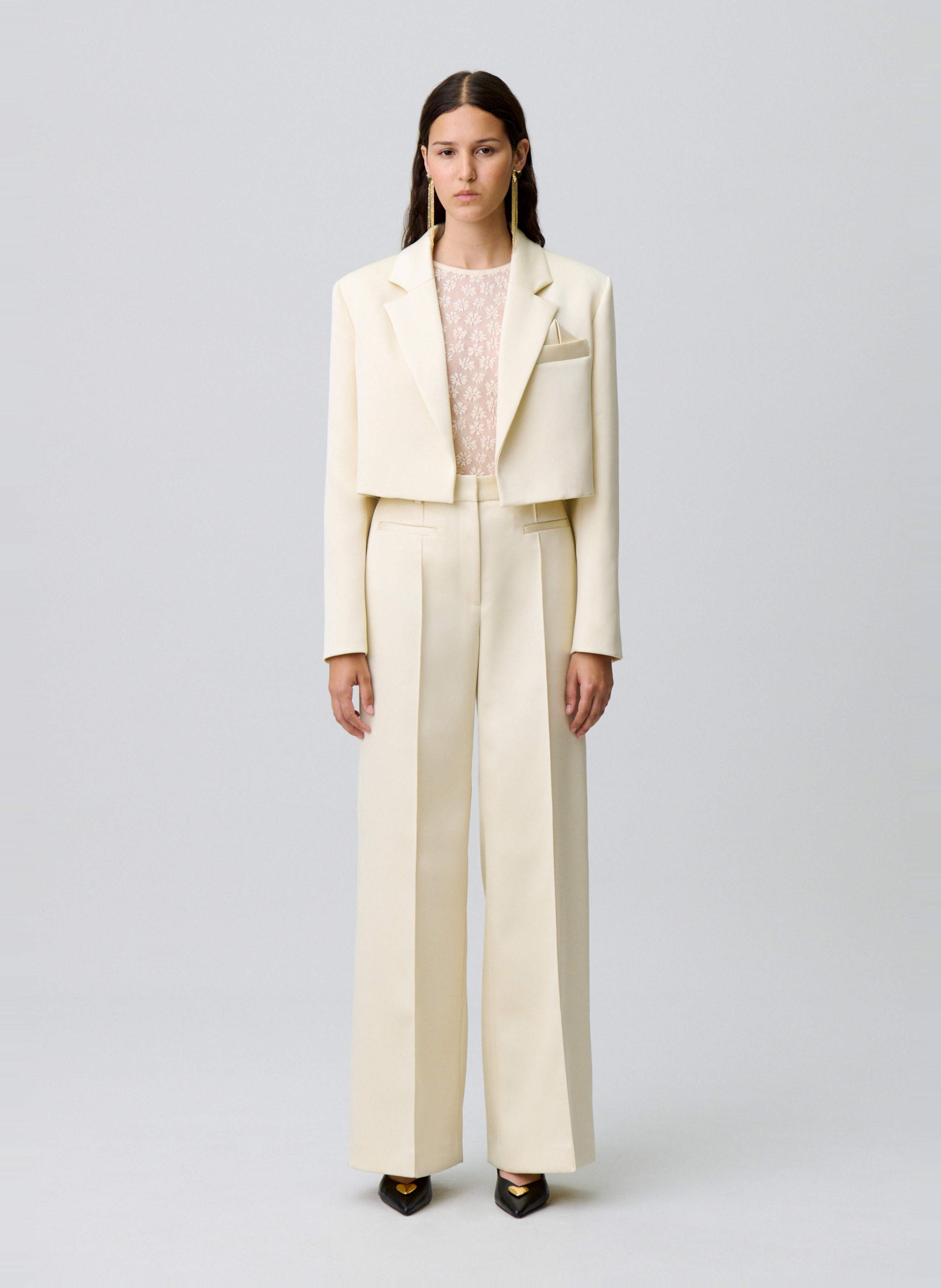 Veste col tailleur CLAUDIE PIERLOT Blanc