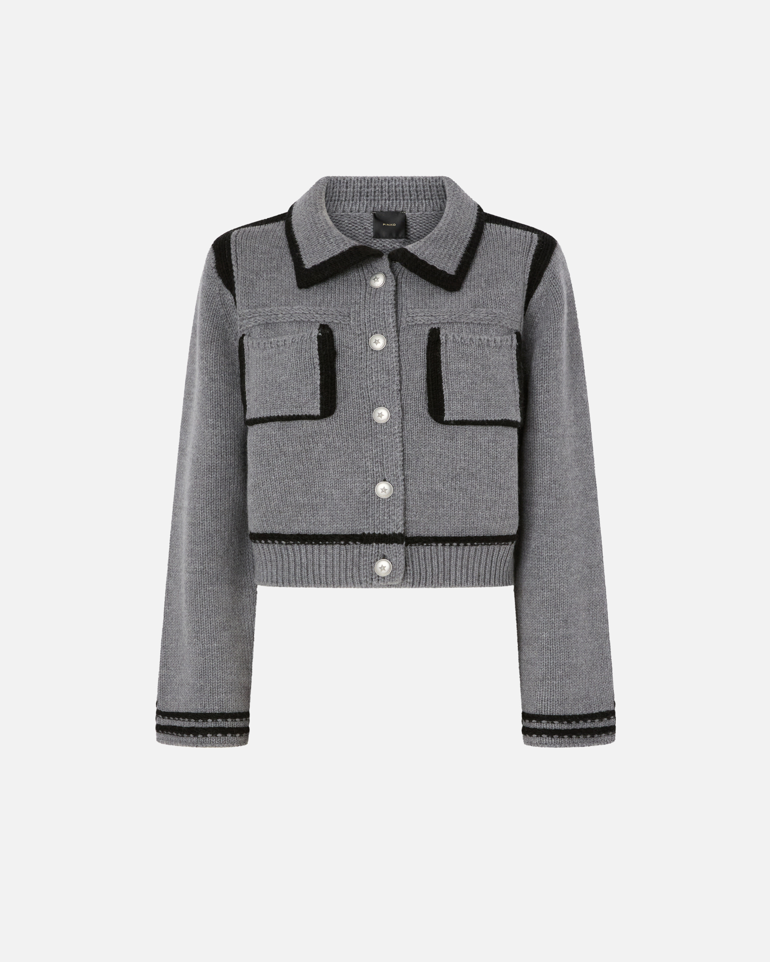 Preppy style cardigan PINKO Grey