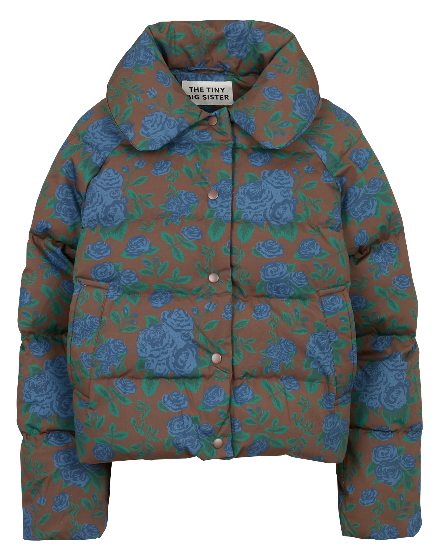 Doudoune matelassée imprimée en coton THE TINY BIG SISTER Marron