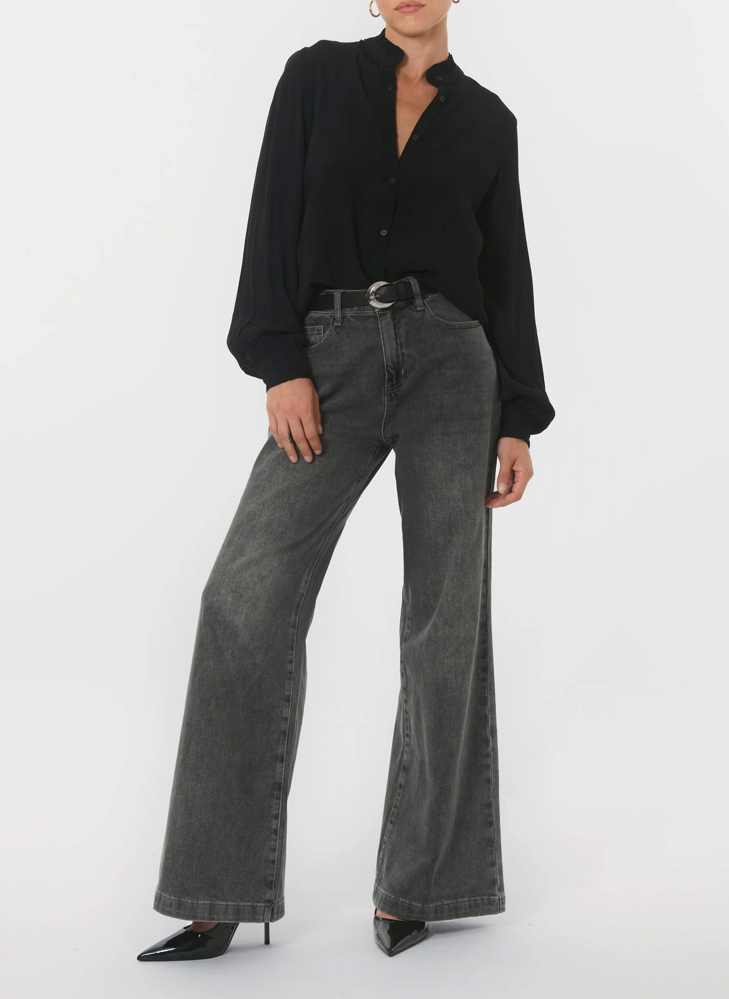 Blouse met strikkraag KOOKAI Zwart