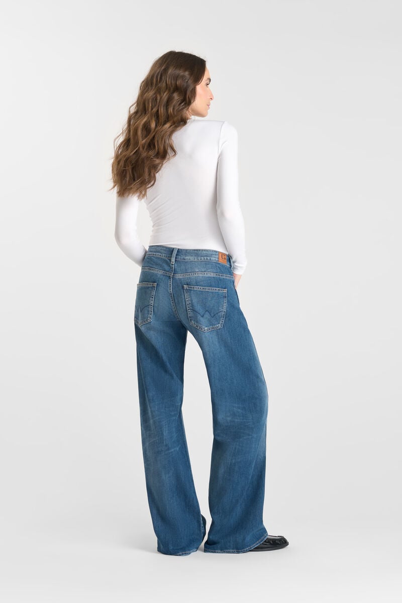 Flare wide leg jeans, length 34 LE TEMPS DES CERISES Blue