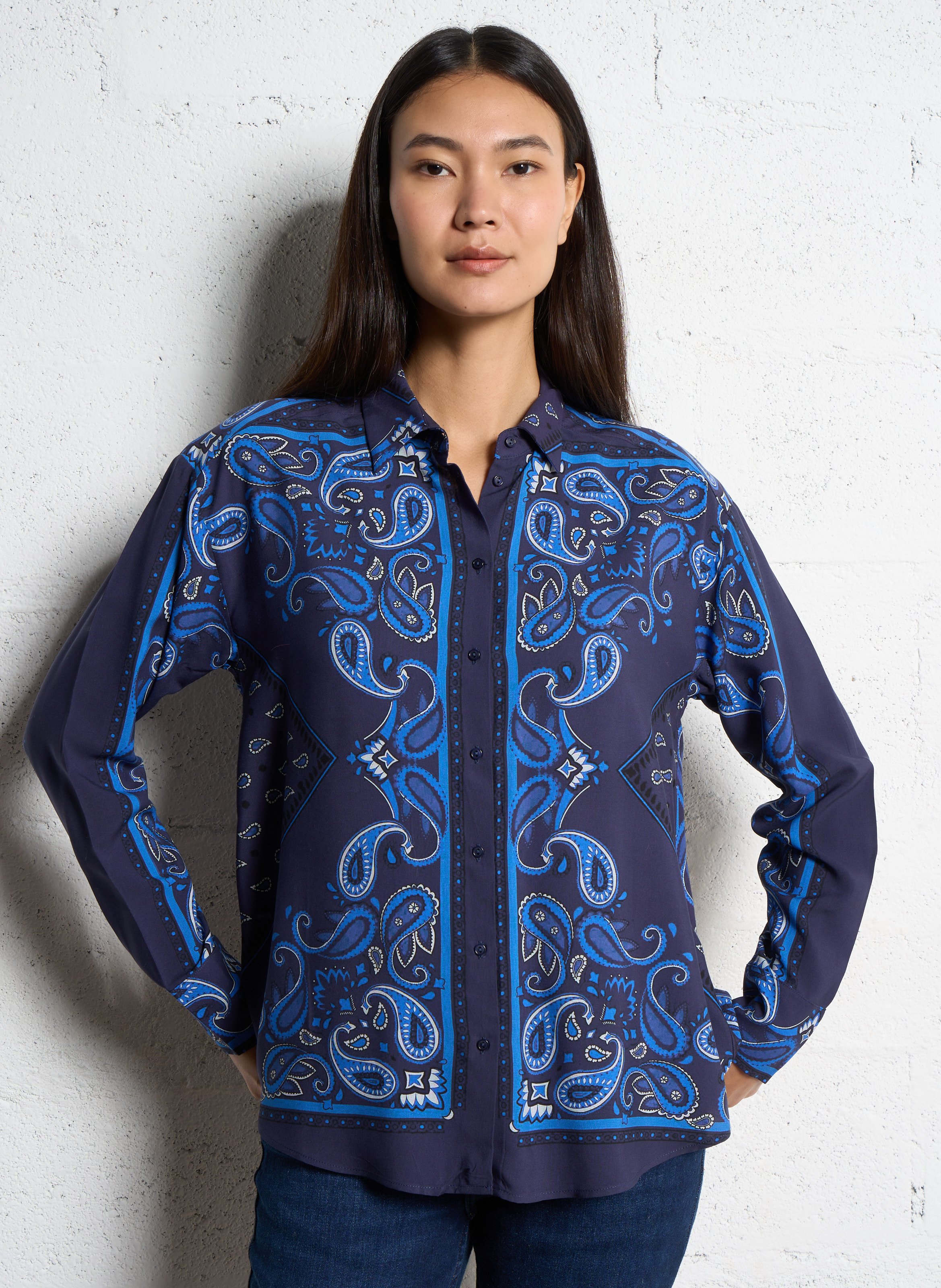 Chemise oversize imprimée SUD EXPRESS Bleu