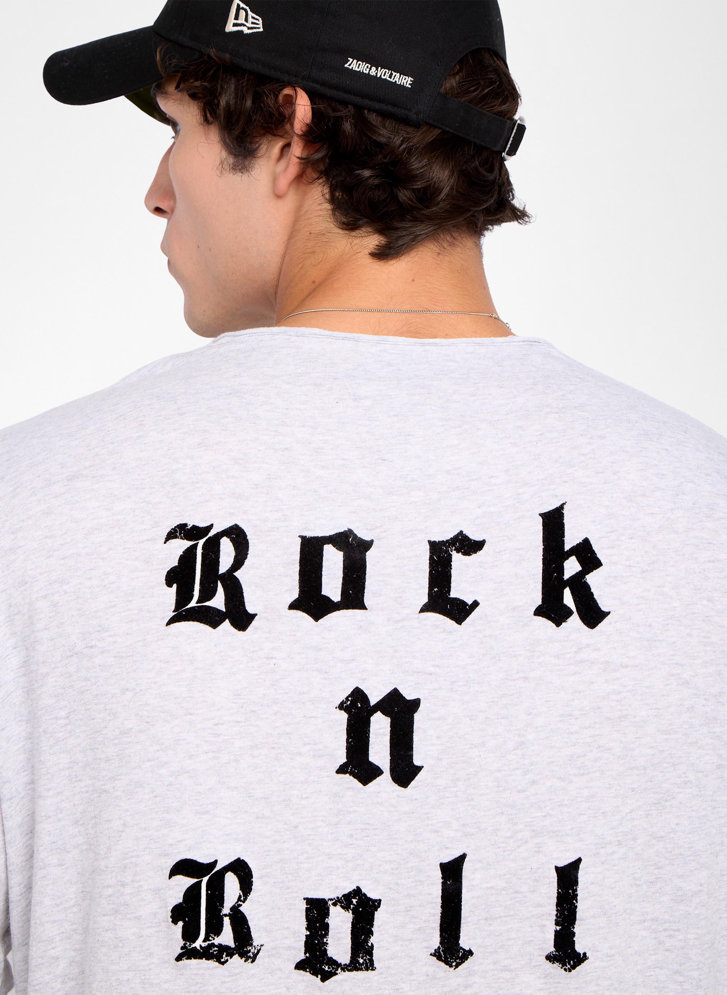 Straight-cut cotton henley T-shirt ZADIG&VOLTAIRE Grey