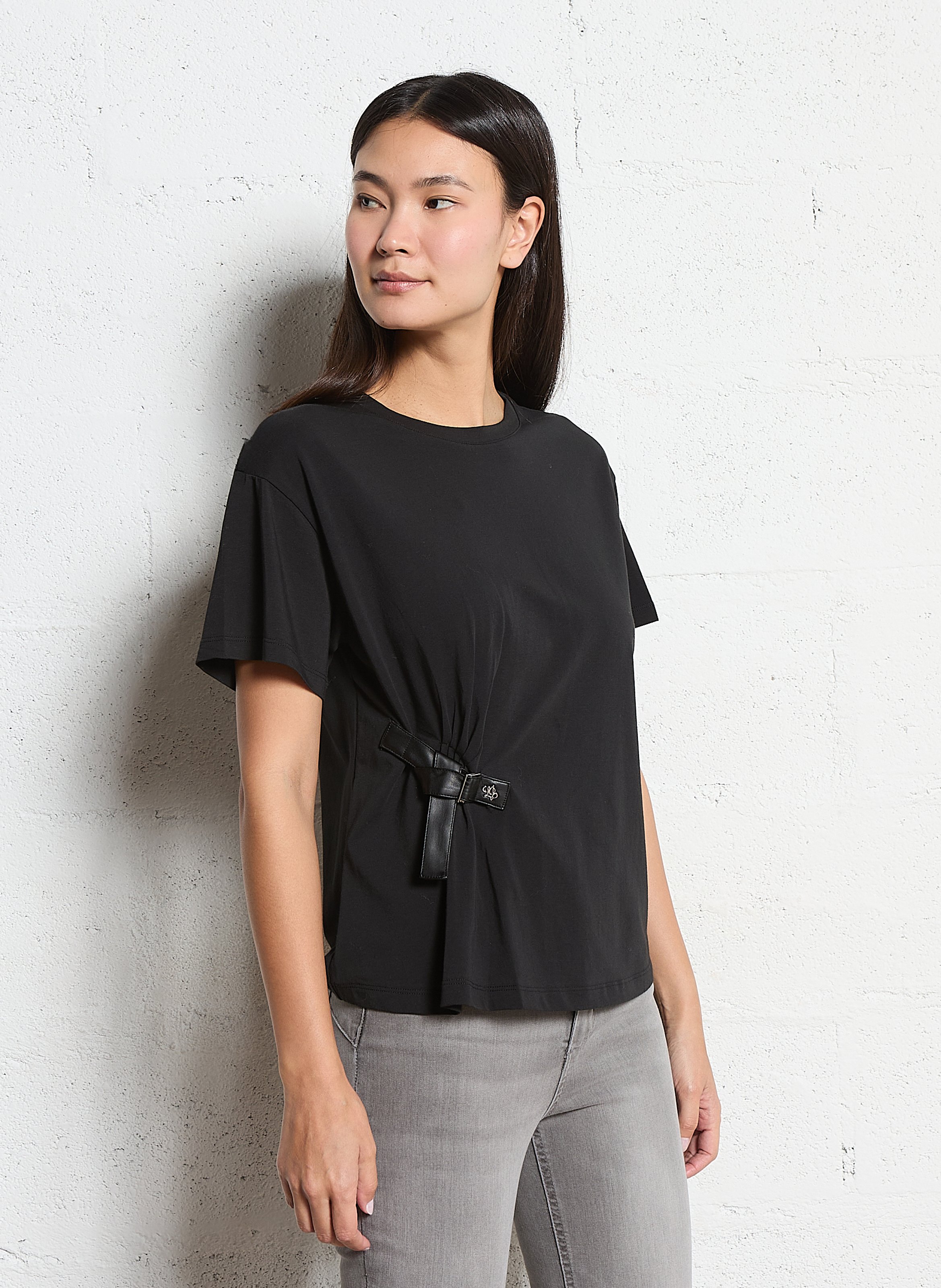 Jacksonville - T-Shirt mit Rundhalsausschnitt aus Baumwoll-Mix LIU JO Schwarz