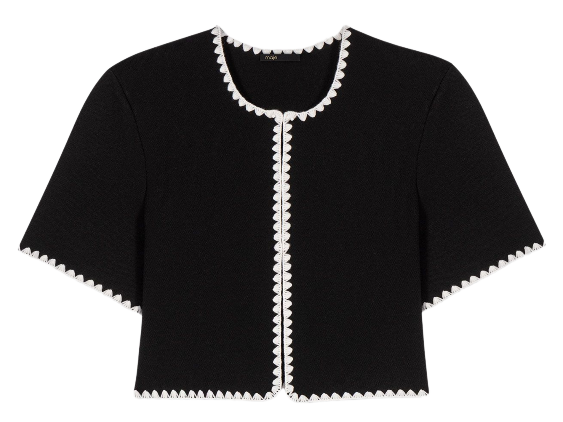 Gilet col rond MAJE Noir