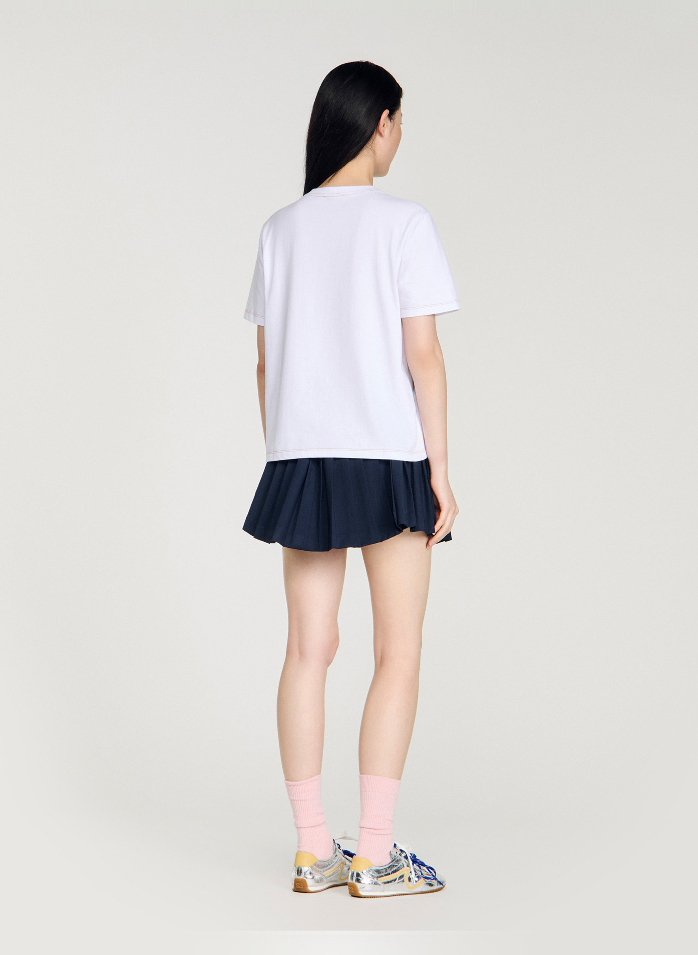 Camiliday round-neck sleeveless cotton top SANDRO White