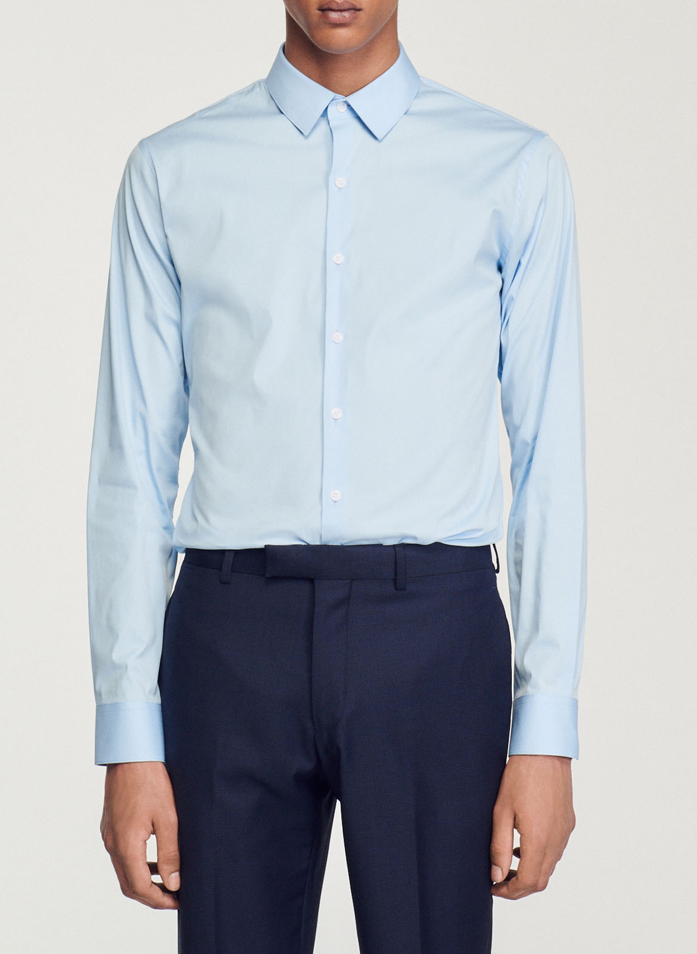 Chemise slim-fit en coton stretch SANDRO
