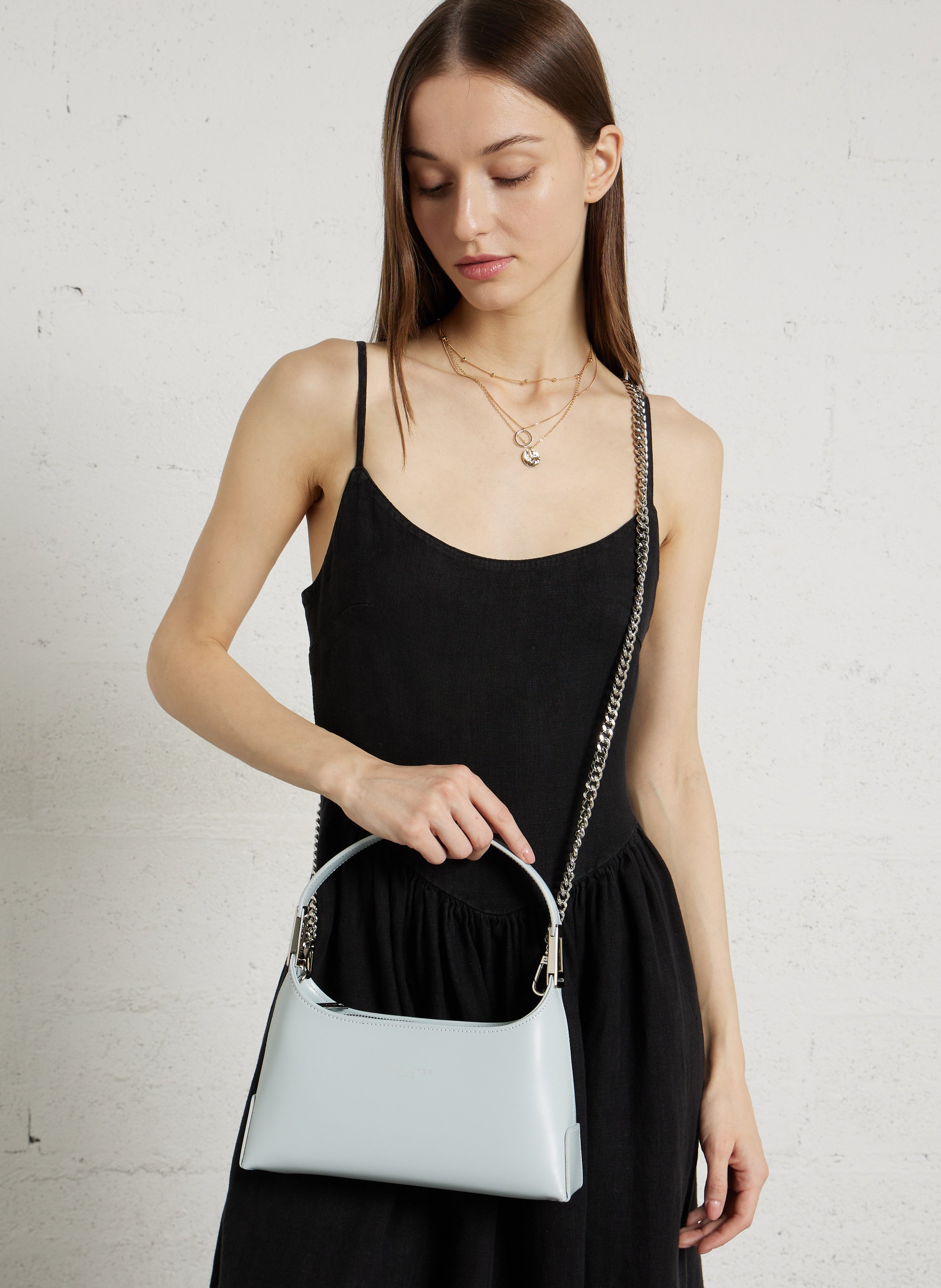 Sac porté main en cuir LANCASTER PARIS Bleu