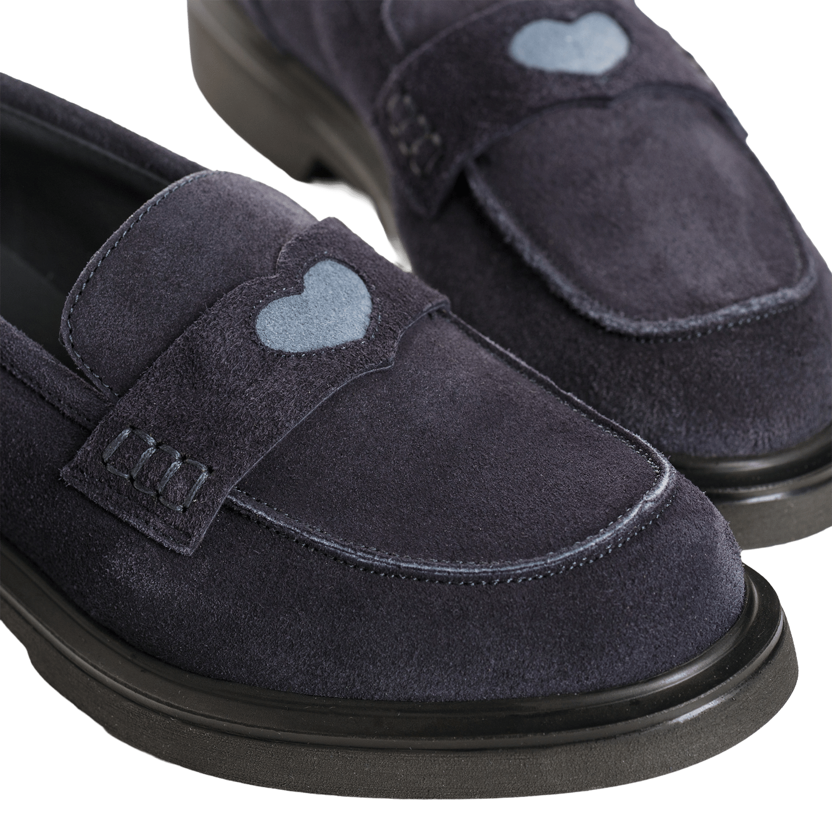 Leather loafers REQINS Blue