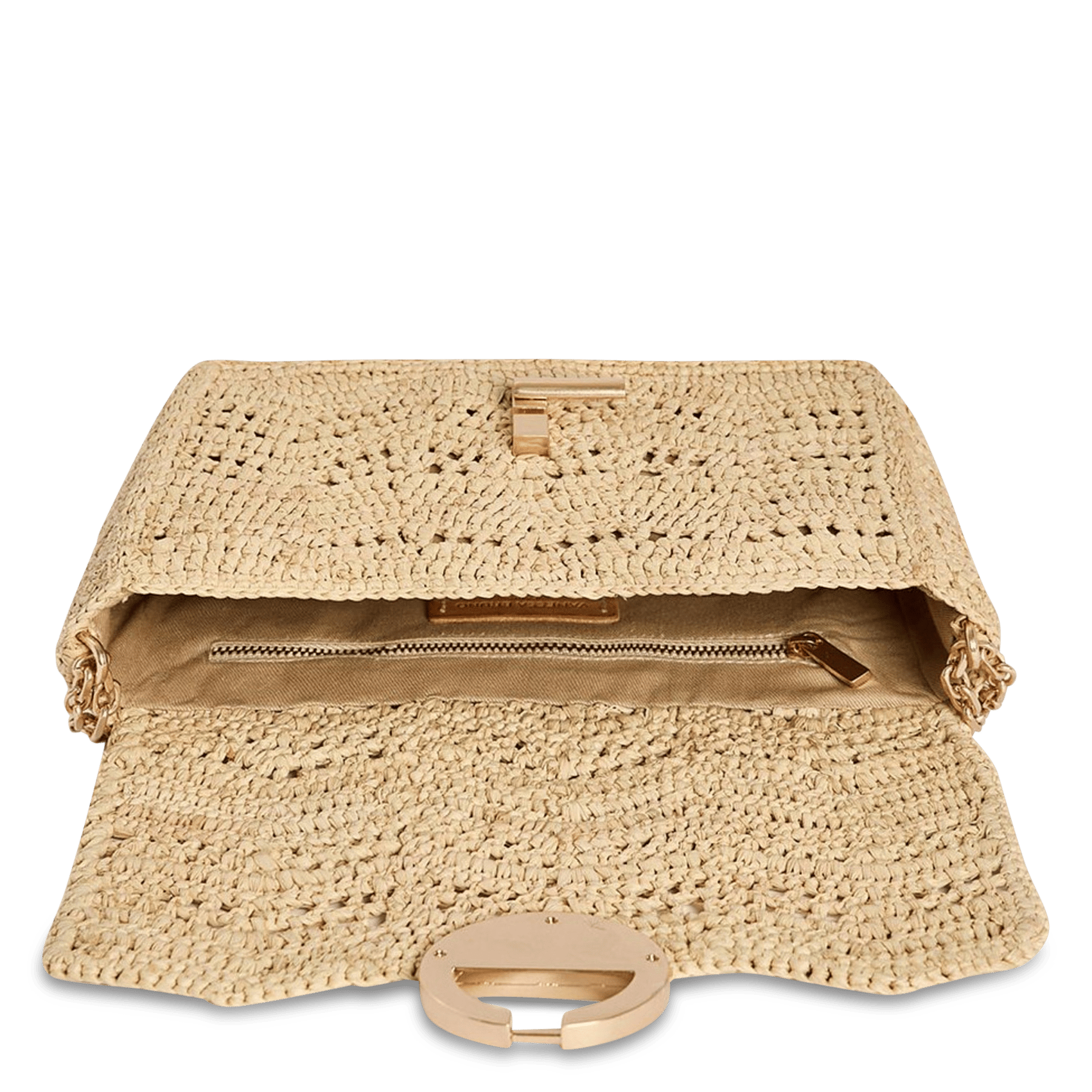 Sac porté épaule en raphia  VANESSA BRUNO Beige